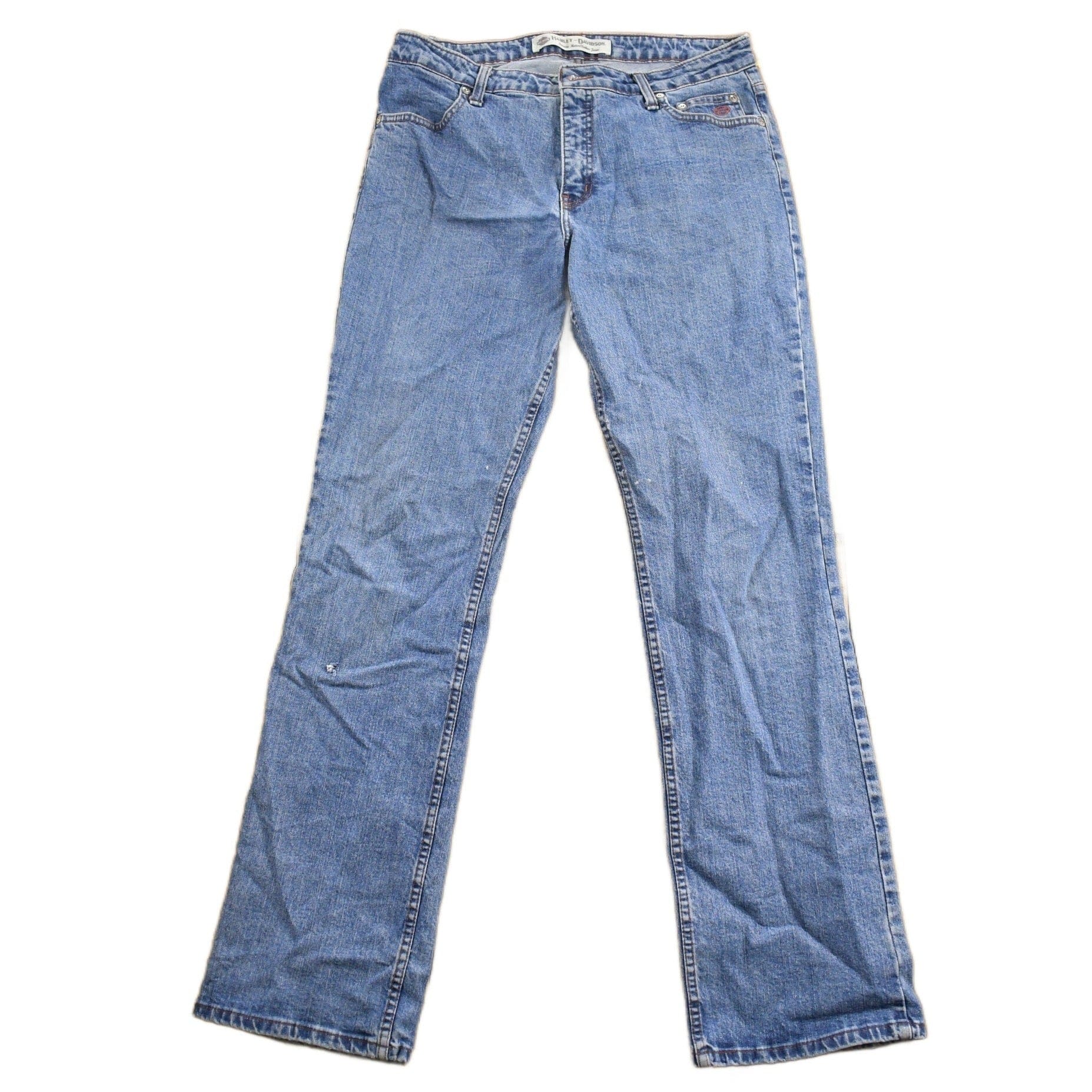 Vintage 1990s Harley Davidson Mid Wash Denim Jeans Men's 32 x 33