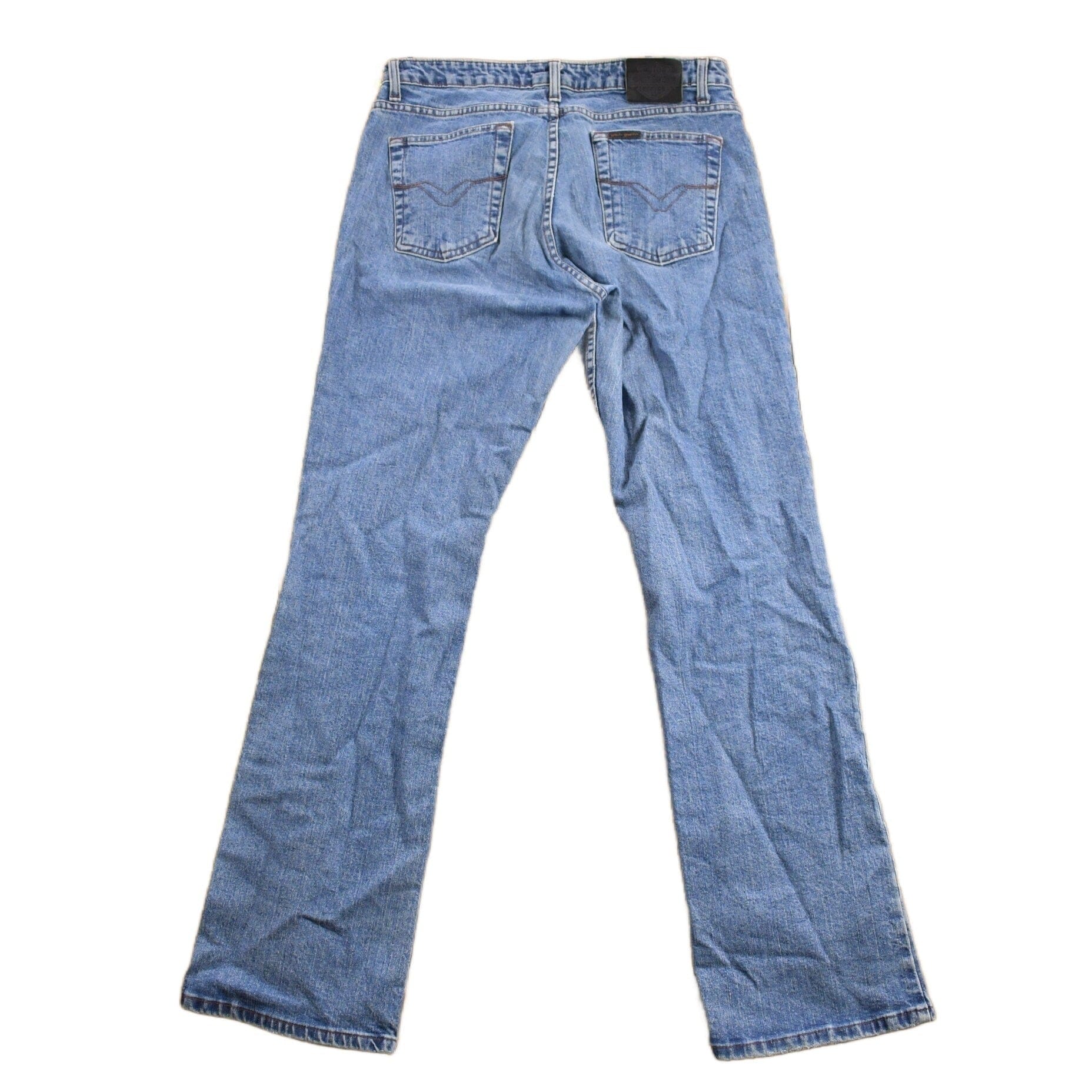 Vintage 1990s Harley Davidson Mid Wash Denim Jeans Men's 32 x 33 - Image 2
