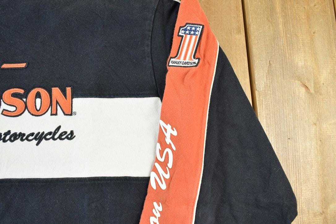 Vintage 1990s Harley Davidson Motorcycles Crewneck Sweatshirt Made In USA Men's XL - Image 3