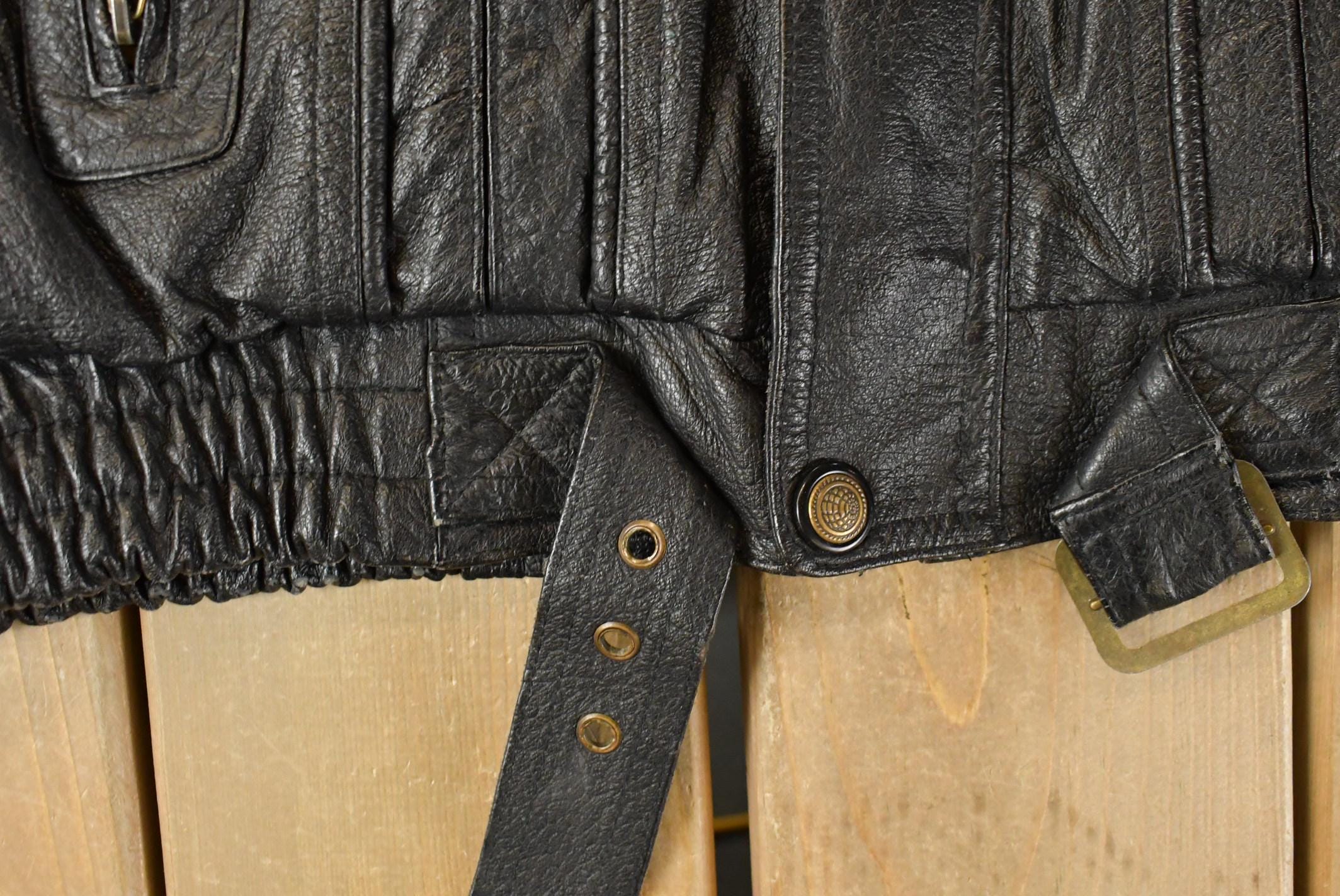 Vintage 1990s Harry Kayn Leather Biker Jacket Men's 2XL - Image 3
