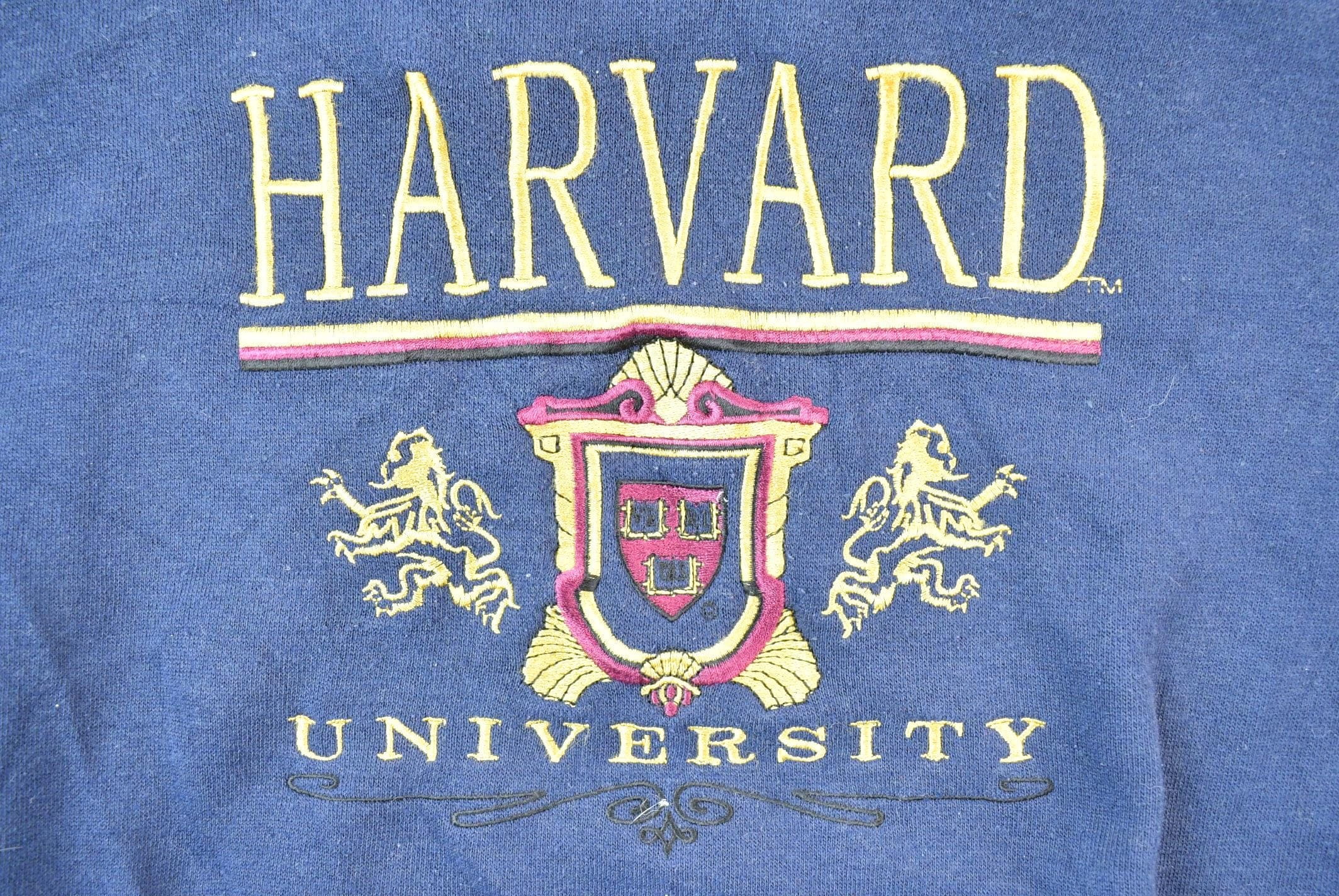 Vintage 1990s Harvard University Collegiate Crewneck Men's Large - Image 4