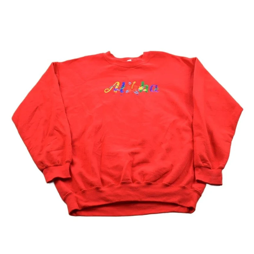 Vintage 1990s Hawaii Aloha Crewneck Sweatshirt Men's Large