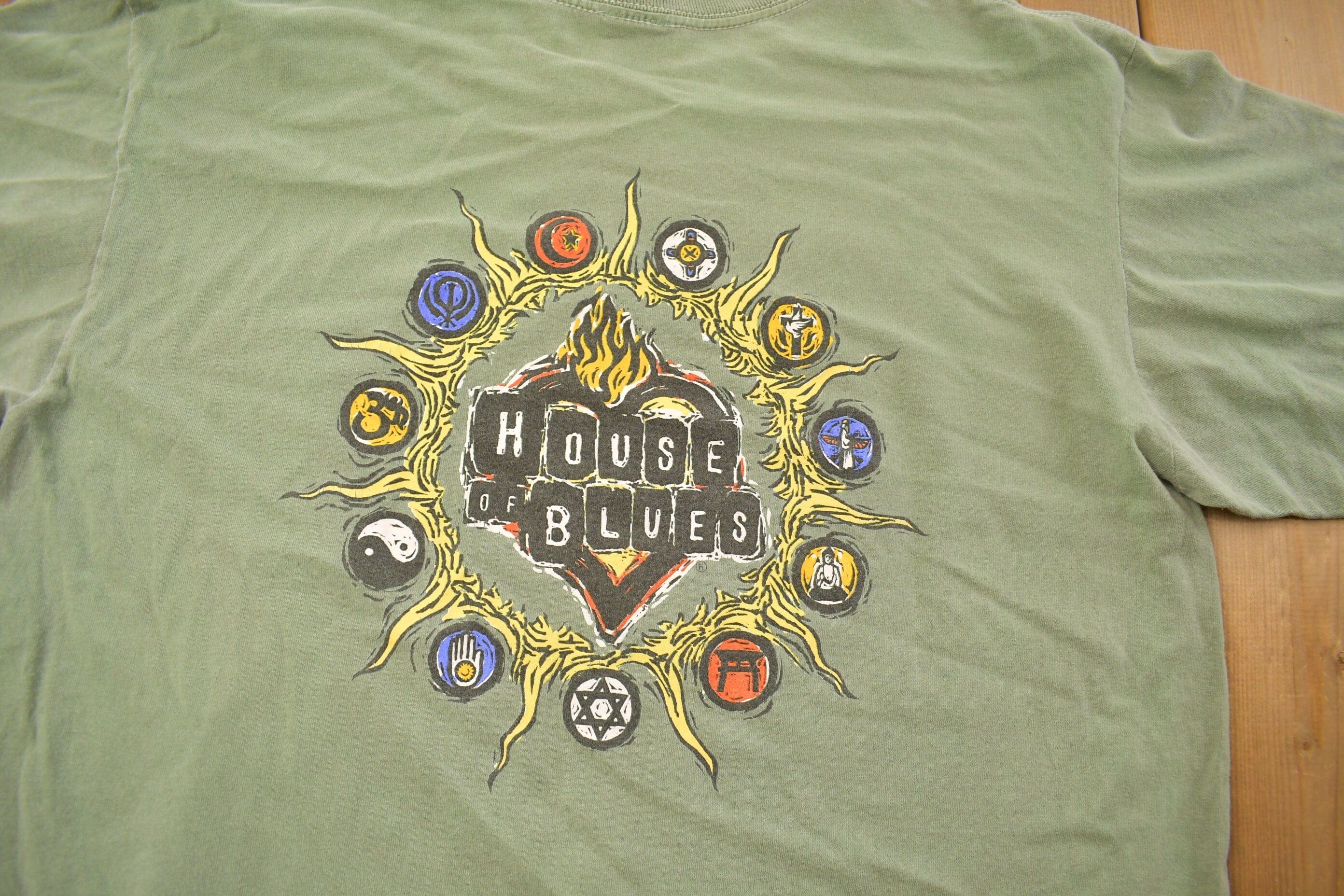 Vintage 1990s House Of Blues Graphic T Shirt Men's XL - Image 4