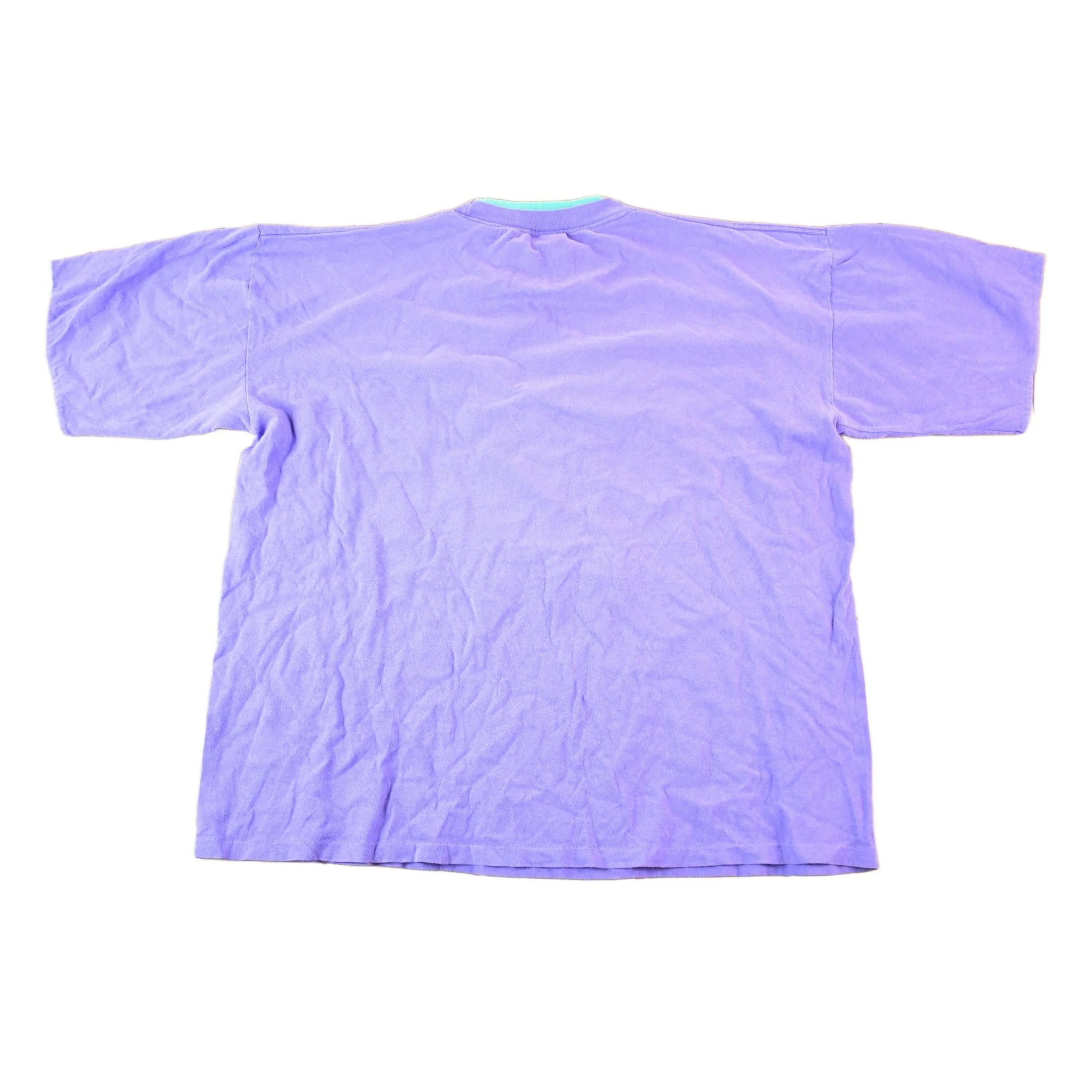 Vintage 1990s HP Ride The Wave Response Centre Souvenir Double Collar T-Shirt Mens XL - Image 2