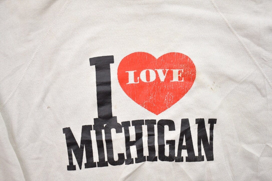 Vintage 1990s I Love Michigan Crewneck Sweatshirt Men's Small - Image 5