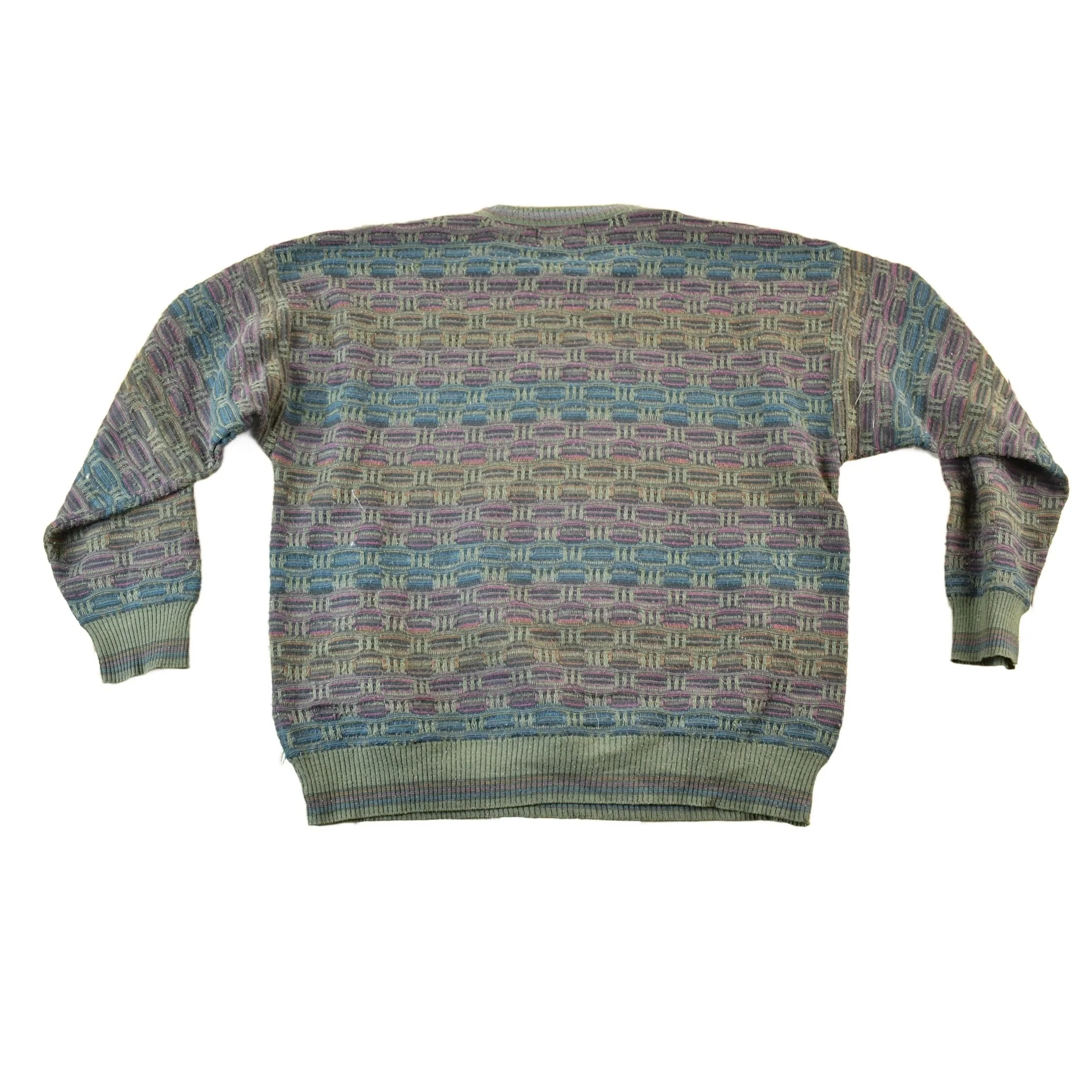 Vintage 1990s Idea Uomo Wool Knit Sweater Mens L - Image 2