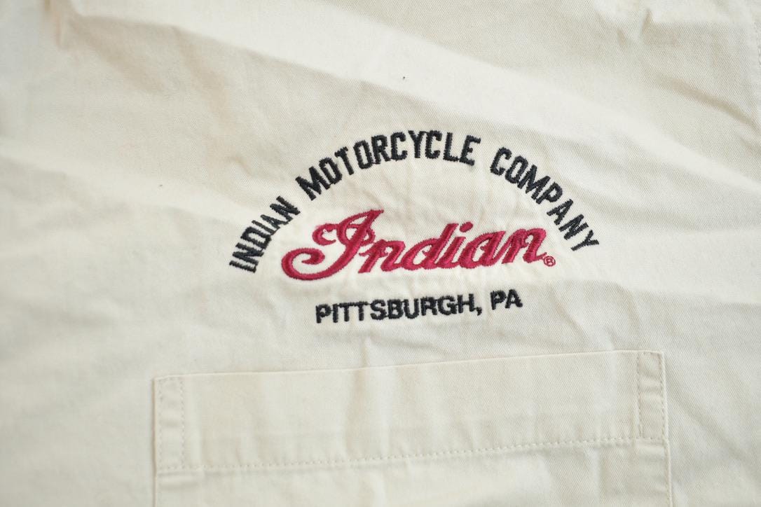 Vintage 1990s Indian Motorcycle Company Pittsburgh Button Up Shirt Men's XL - Image 4