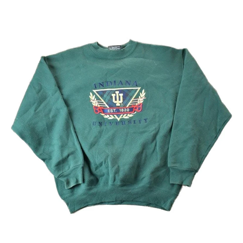 Vintage 1990s Indiana University Collegiate Crewneck Men's Medium