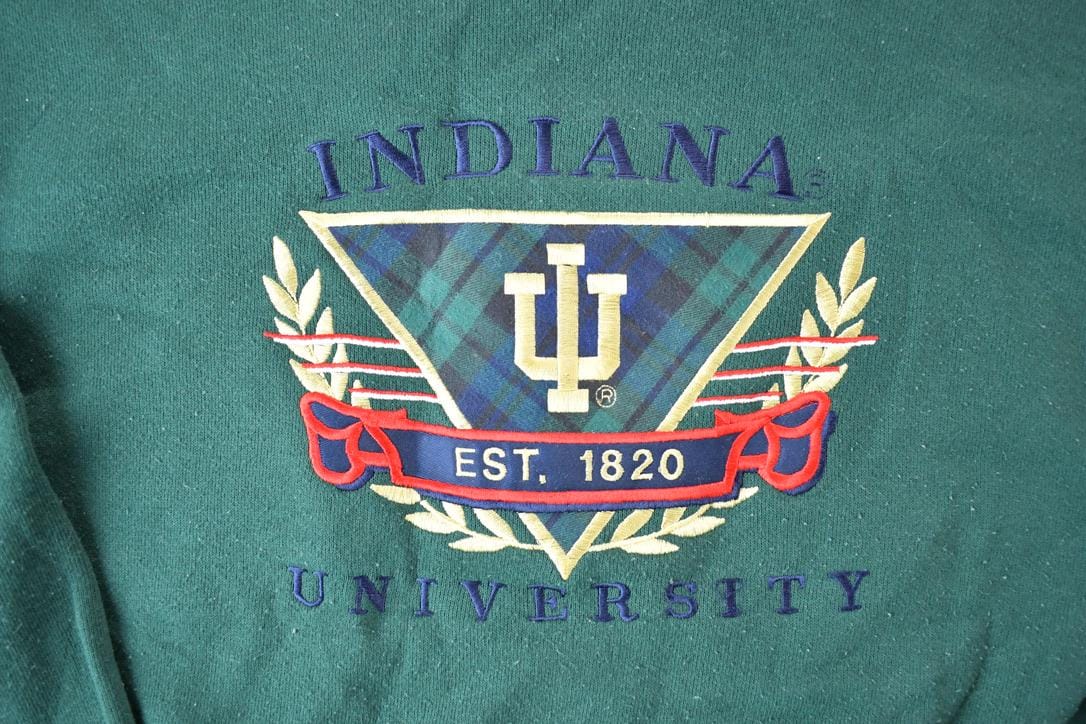Vintage 1990s Indiana University Collegiate Crewneck Men's Medium - Image 4