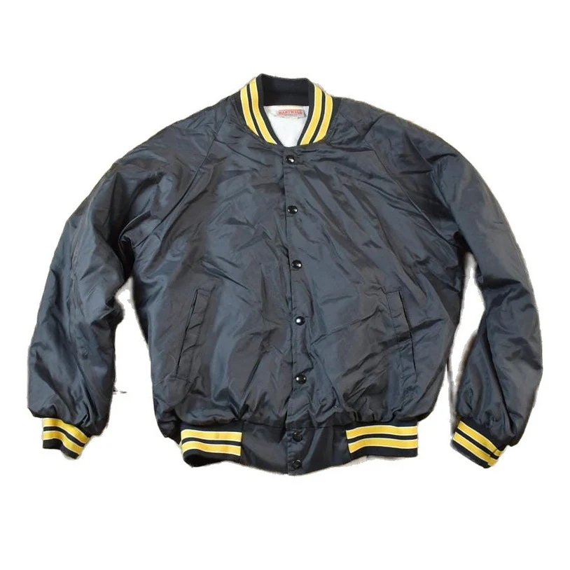 Vintage 1990s Iowa Hartwell Jackets Satin Button Up University of Collegiate NCAA Jacket Men's Large - Image 2