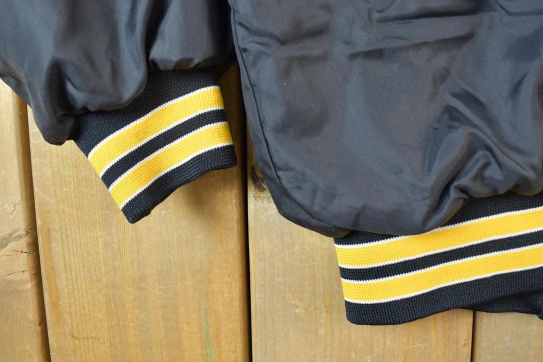 Vintage 1990s Iowa Hartwell Jackets Satin Button Up University of Collegiate NCAA Jacket Men's Large - Image 5