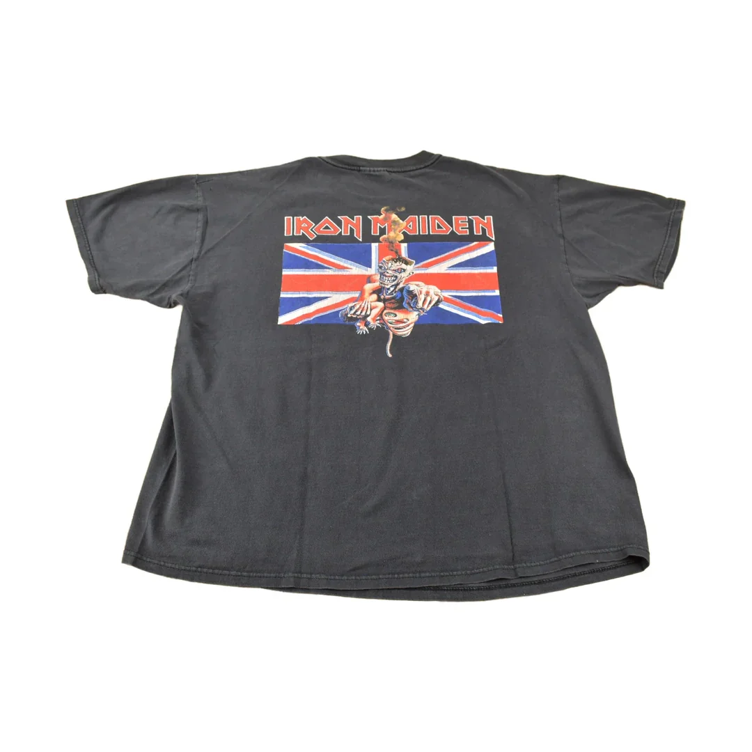 Vintage 1990s Iron Maiden All Over Print Band Tee - Image 2