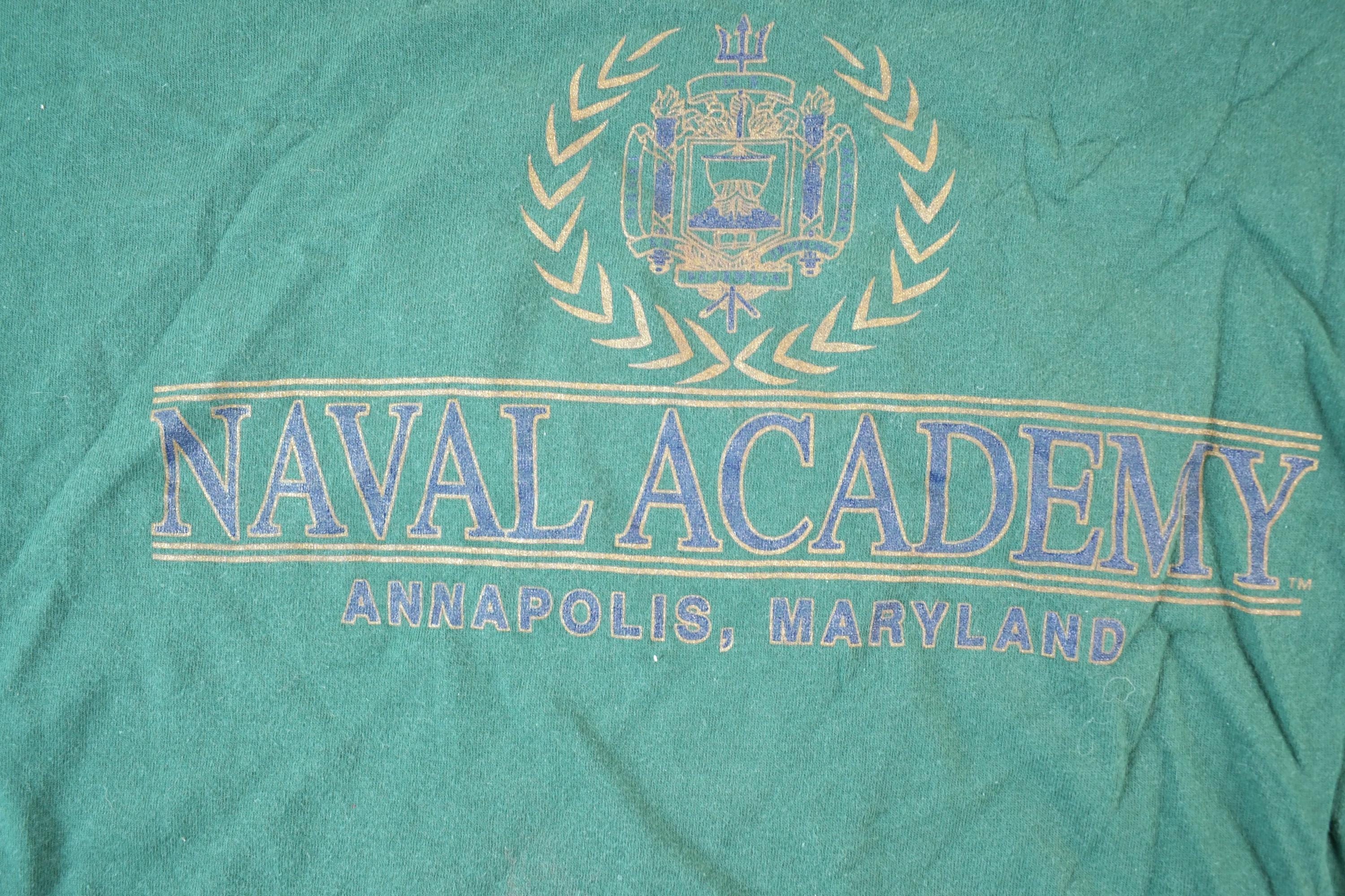 Vintage 1990s Jansport Naval Academy Souvenir T-Shirt Mens L - Image 3