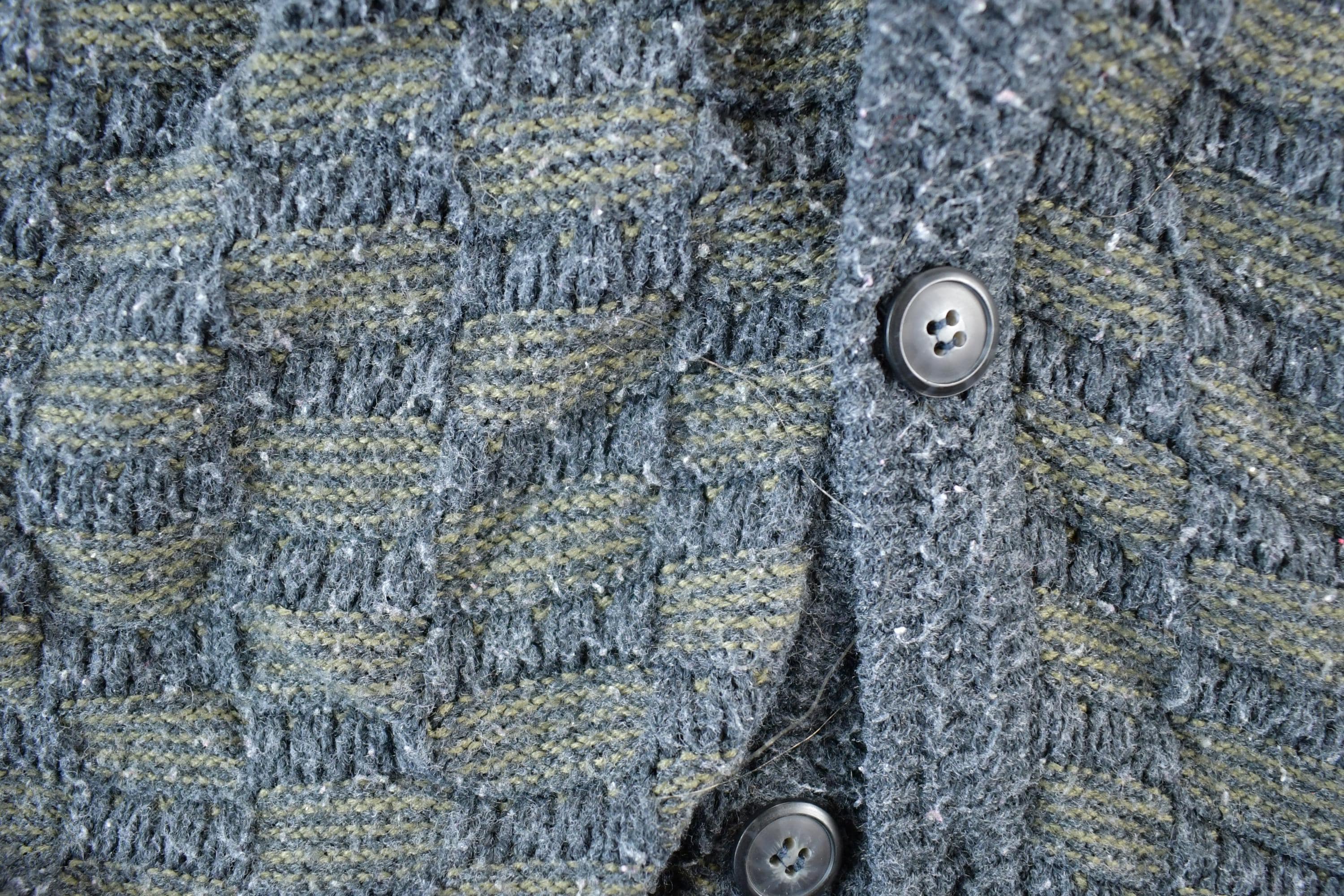 Vintage 1990s Jantzen Knit Abstract Pattern Cardigan Sweater Mens XL - Image 4