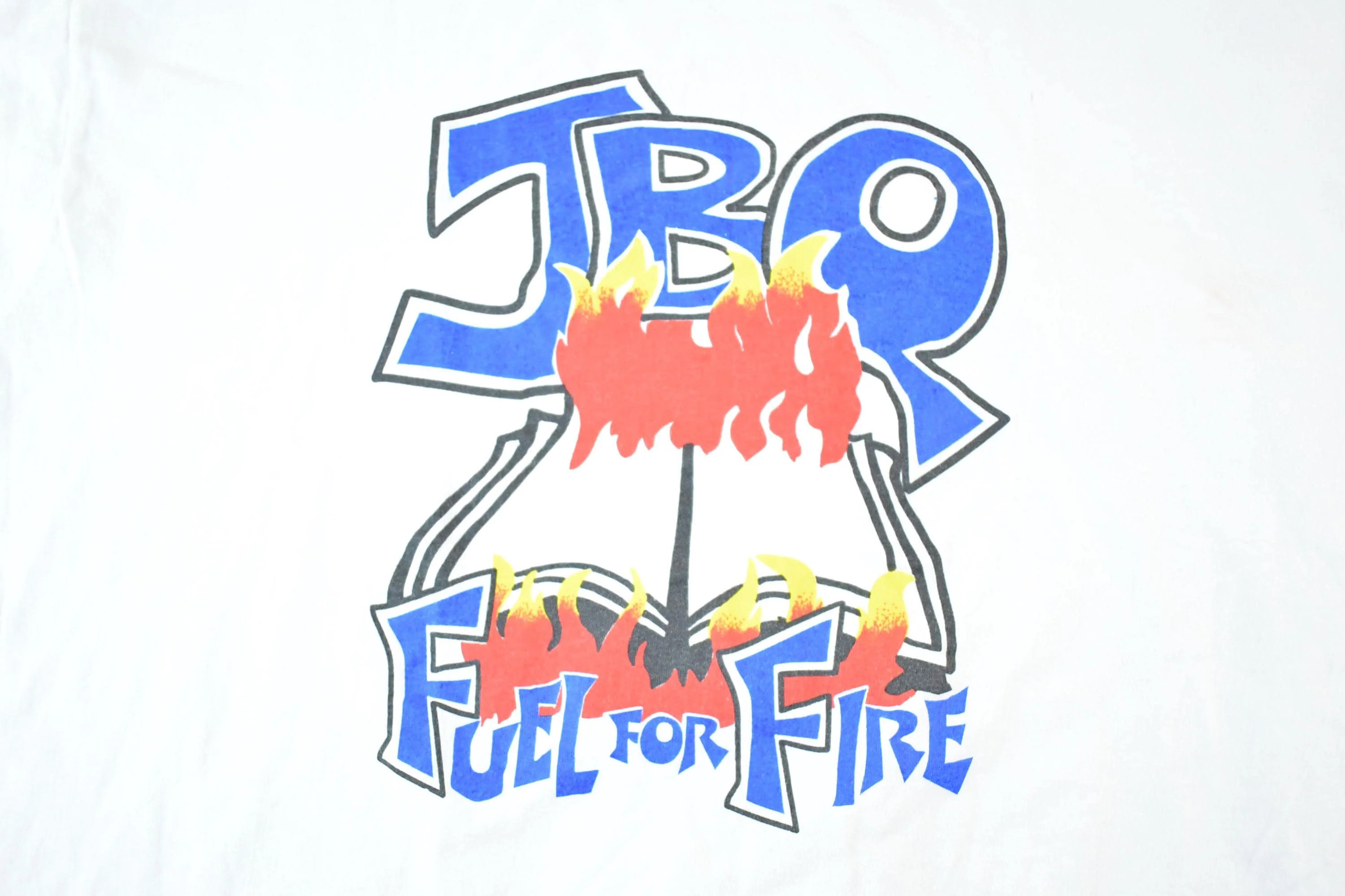 Vintage 1990s JBQ Fuel For Fire Souvenir Barbequing T-Shirt Mens XL - Image 3
