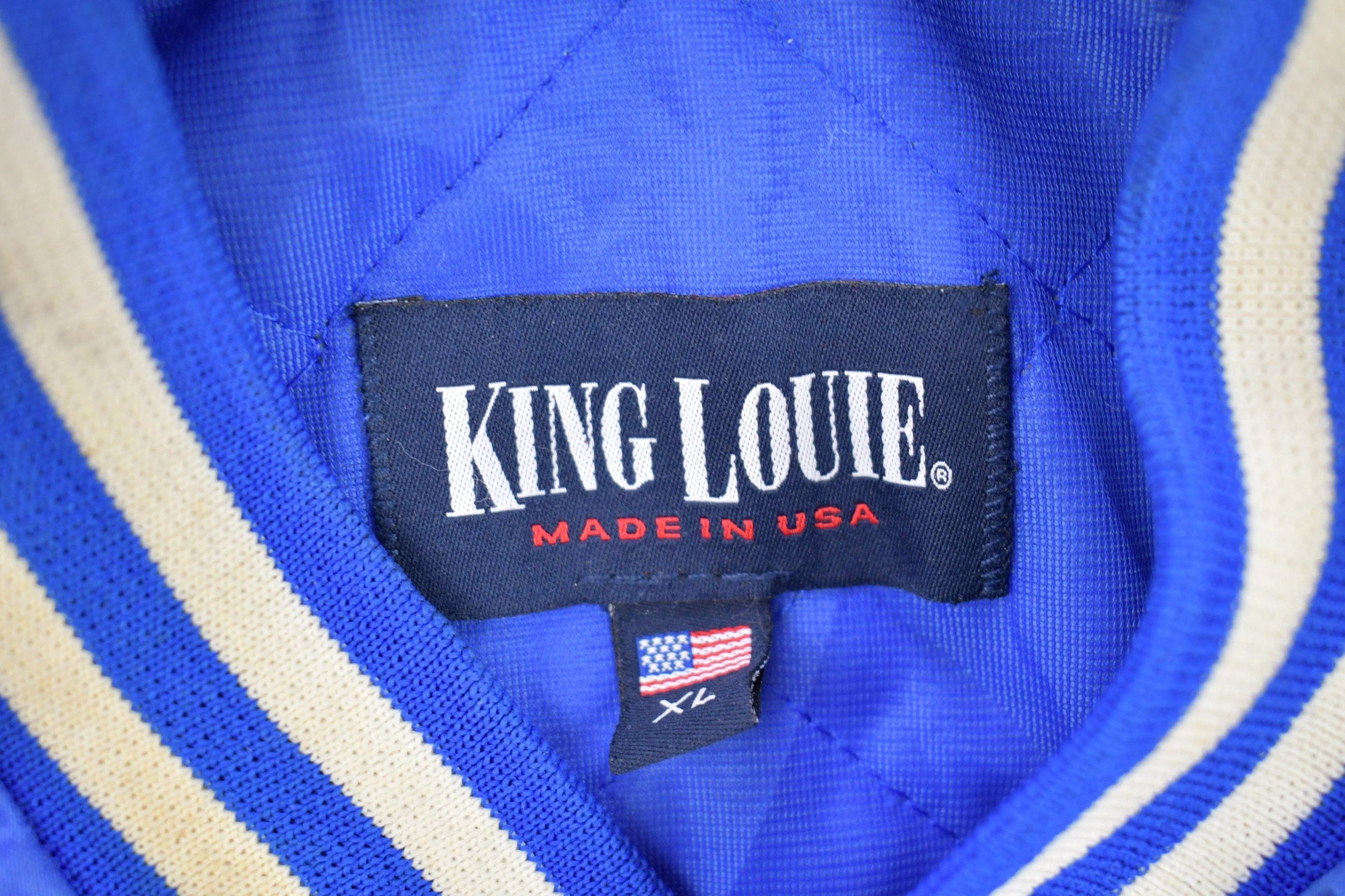 Vintage 1990s King Louie Satin Bomber Jacket Men's XL - Image 5