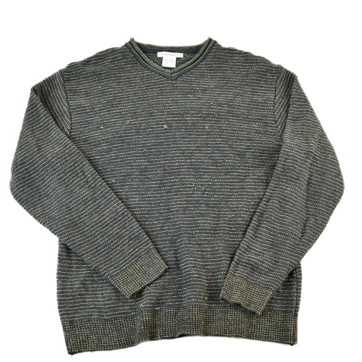 Vintage 1990s Knightsbridge Knit Abstract Pattern Crewneck Sweater Men's XL
