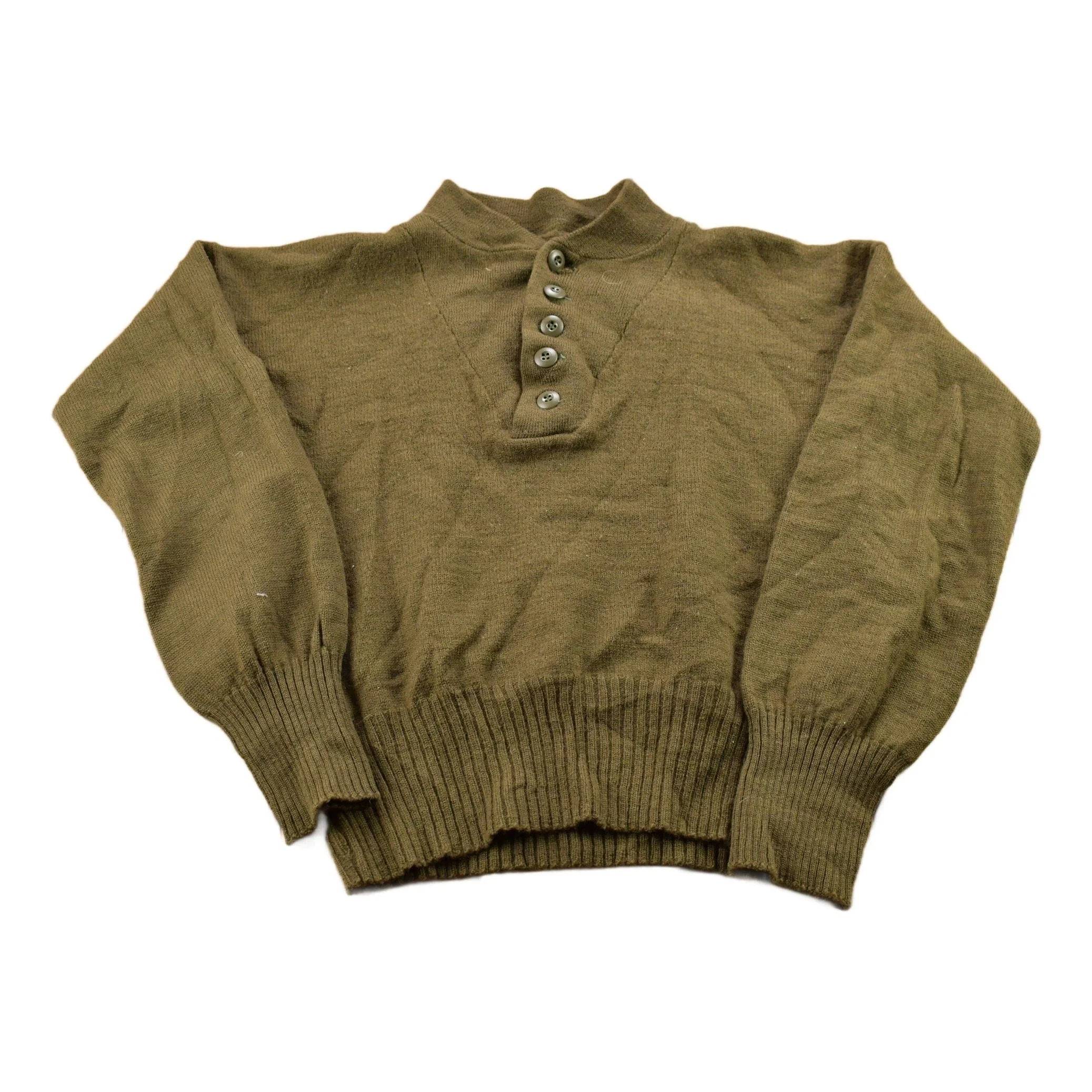 Vintage 1990s Knitted Quarter Button Sweater Men's Small