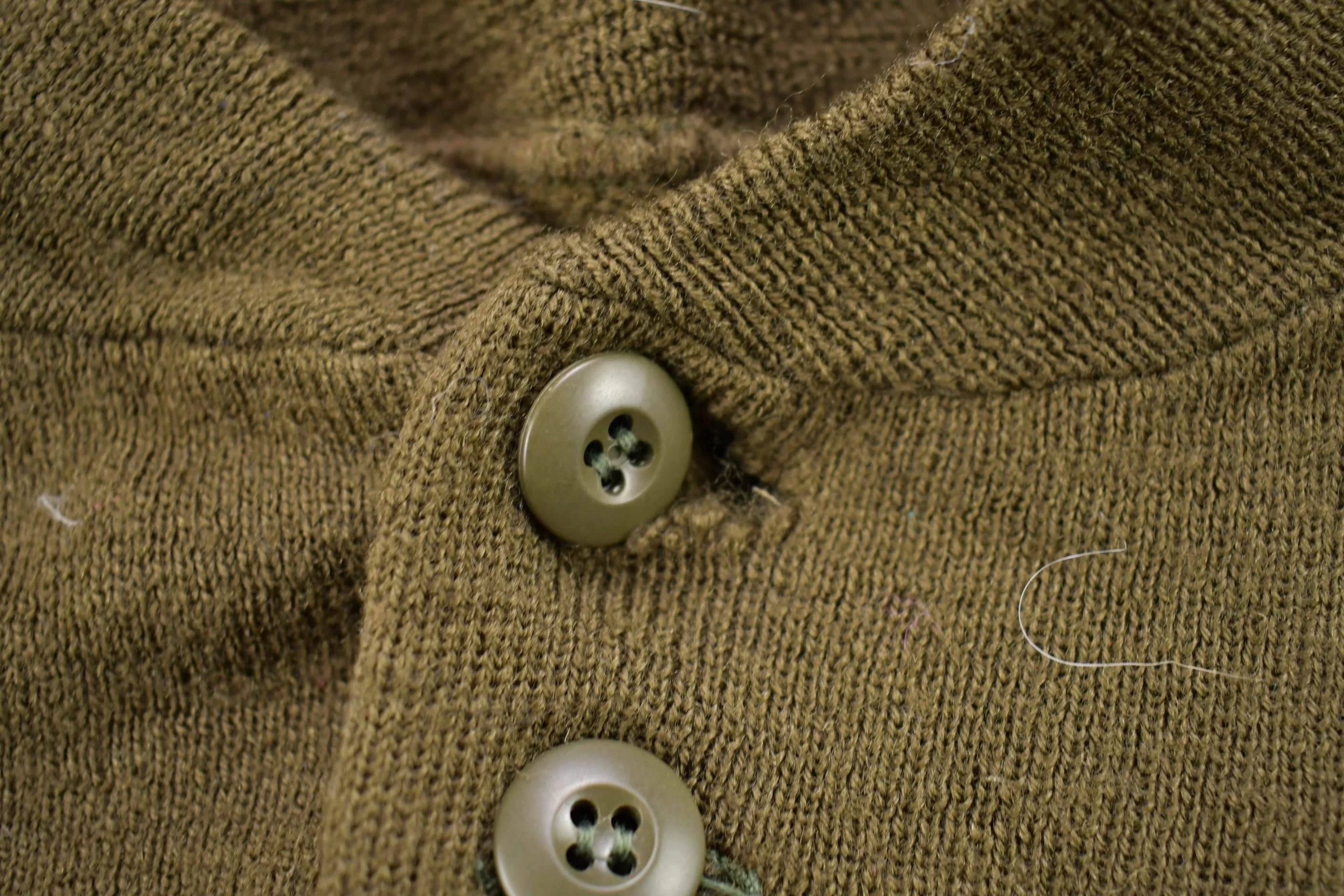 Vintage 1990s Knitted Quarter Button Sweater Men's Small - Image 4