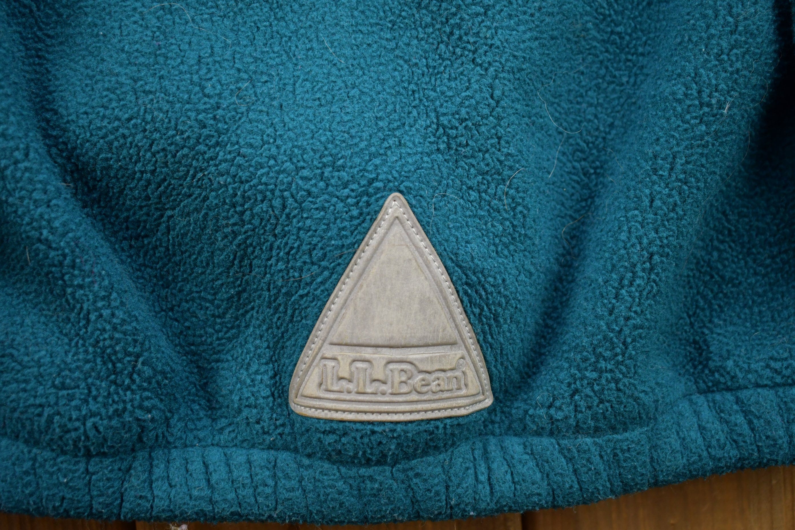 Vintage 1990s L.L. Bean Turquoise Fleece Hoodie Men's 2XS - Image 4