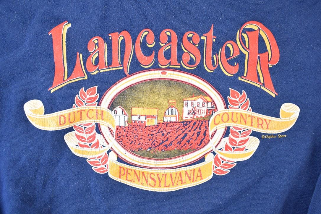 Vintage 1990s Lancaster Pennsylvania Souvenir Crewneck Sweatshirt Made In USA Men's XL - Image 4