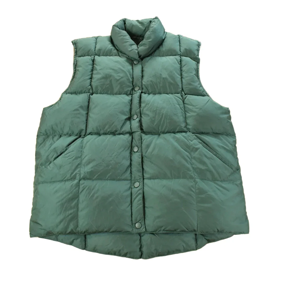 Vintage 1990s Lands' End Down Puffer Vest Jacket Women's M