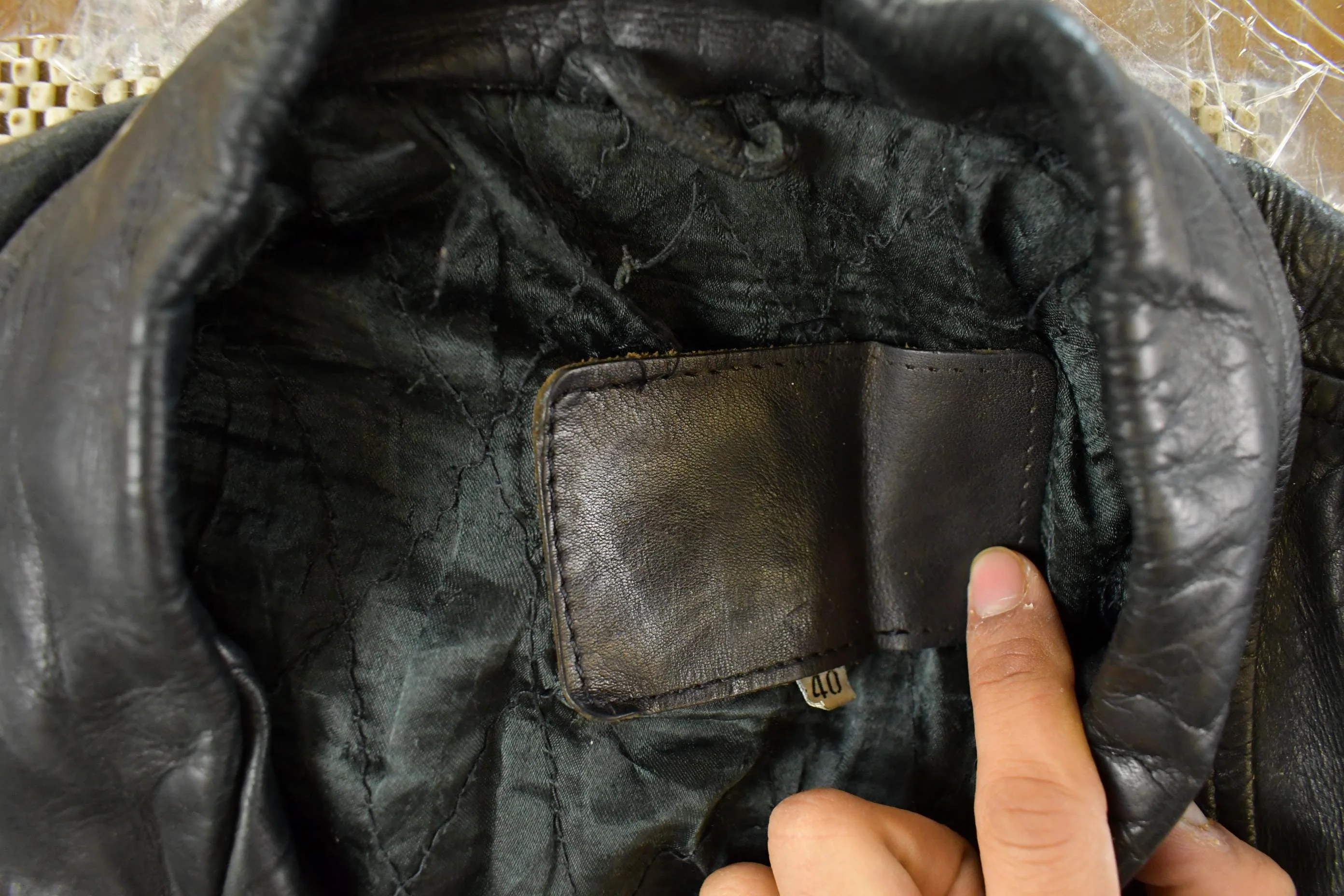 Vintage 1990s Leather Biker Jacket Men's Small - Image 6