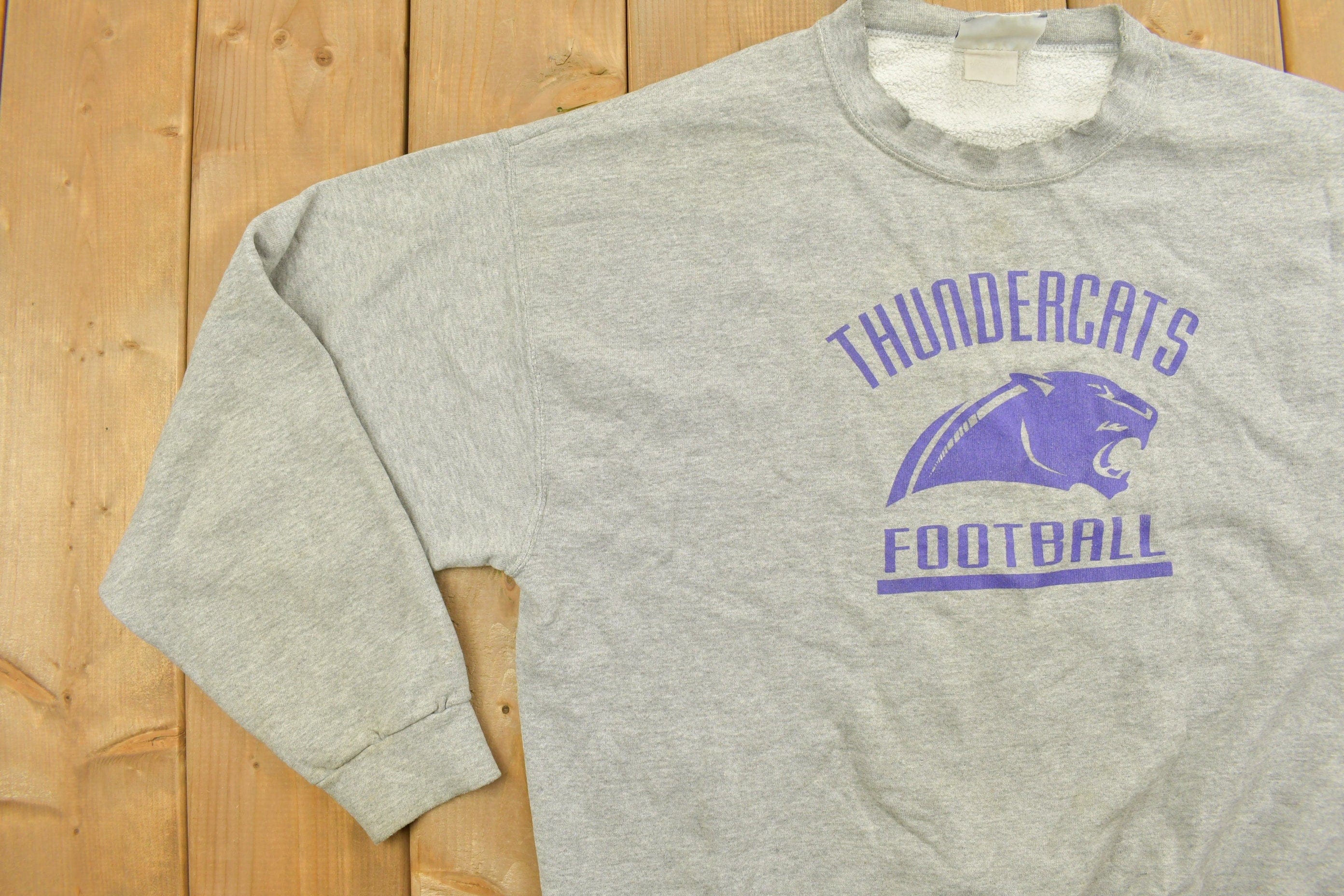 Vintage 1990s Lee Thundercats Football Crewneck Sweatshirt Men's XL - Image 4