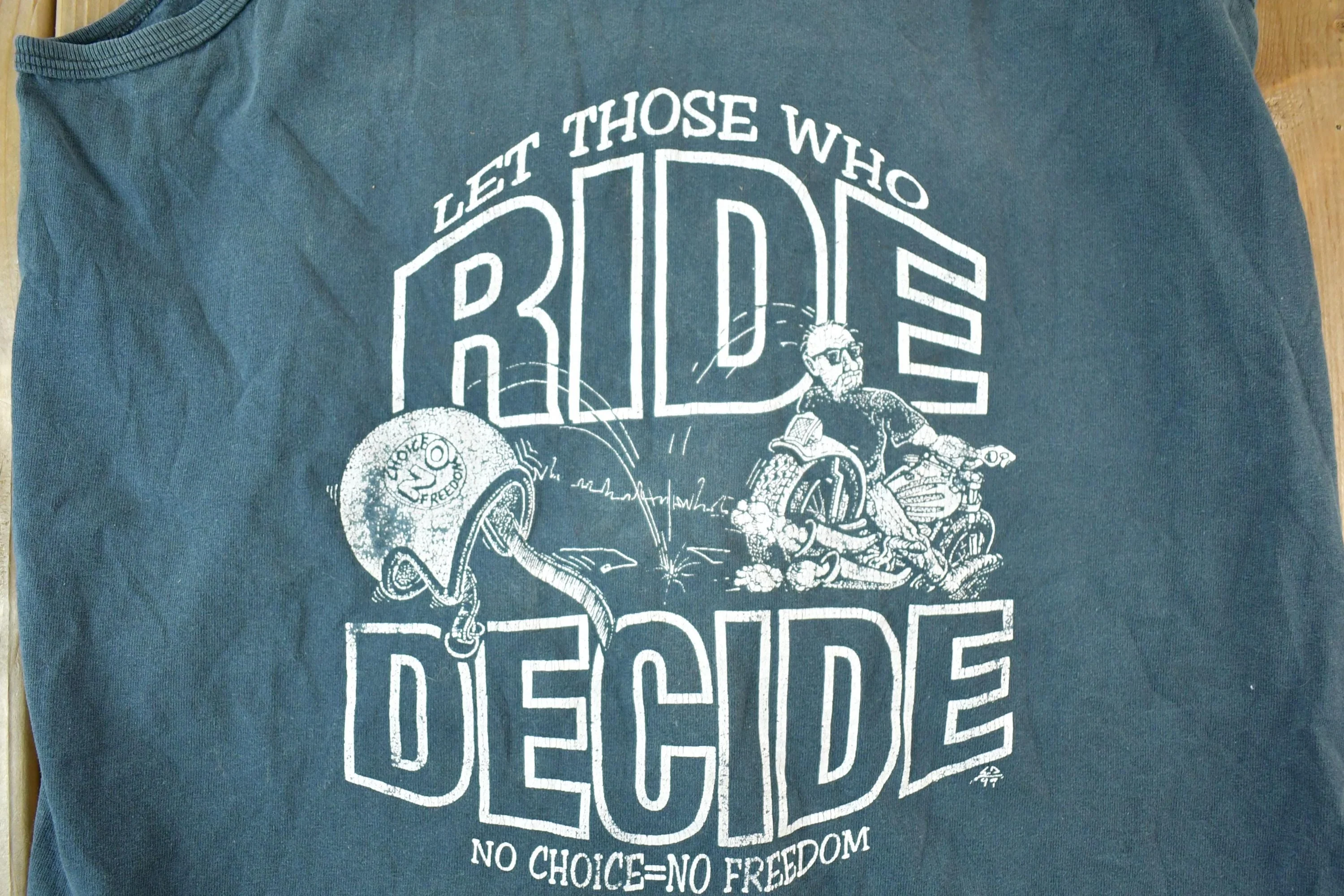 Vintage 1990s Let Those Who Ride Decide Souvenir Tank Top Mens M - Image 3