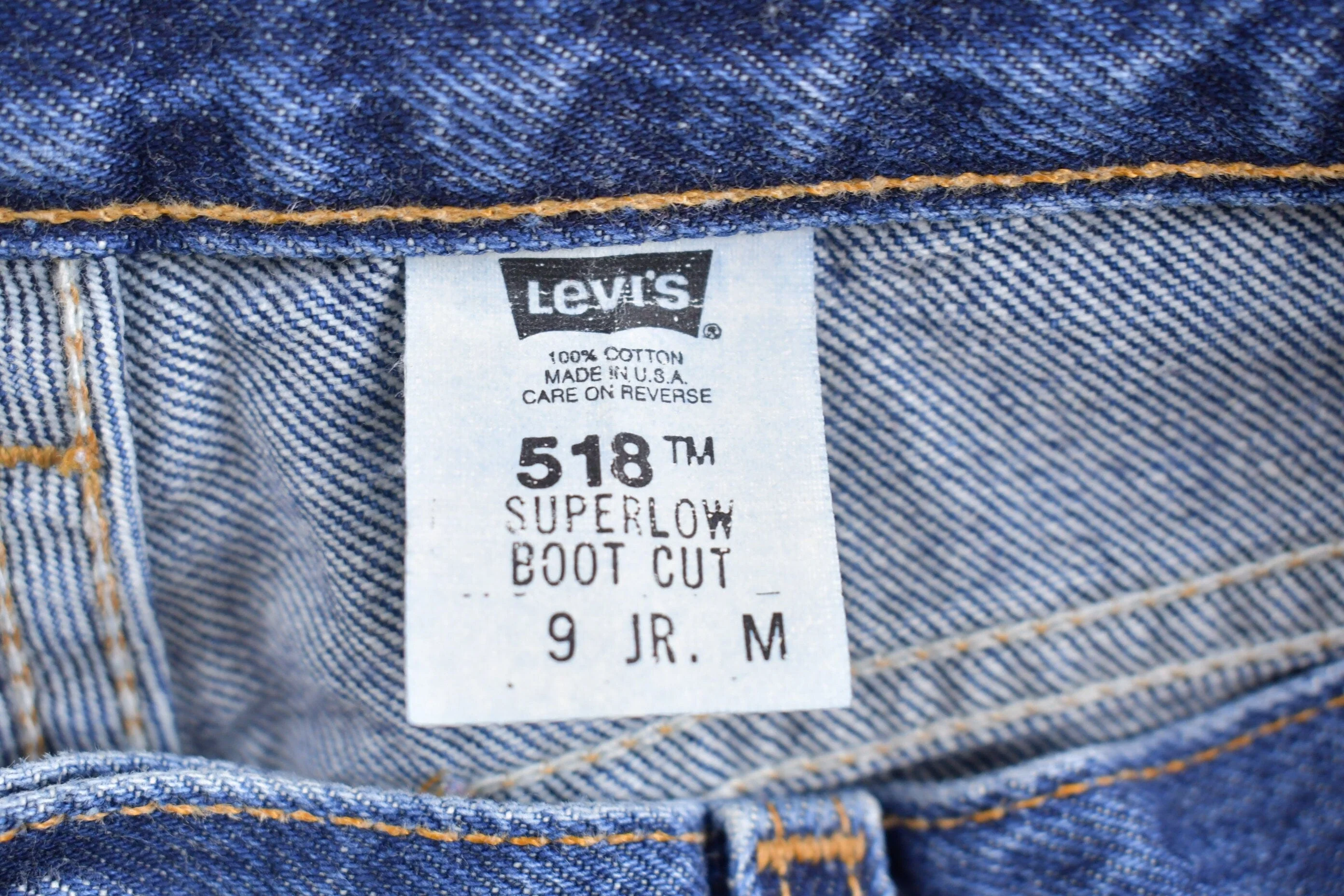 Vintage 1990s Levi's 518 Red Tab Denim Jeans Youth 31 x 30 - Image 6