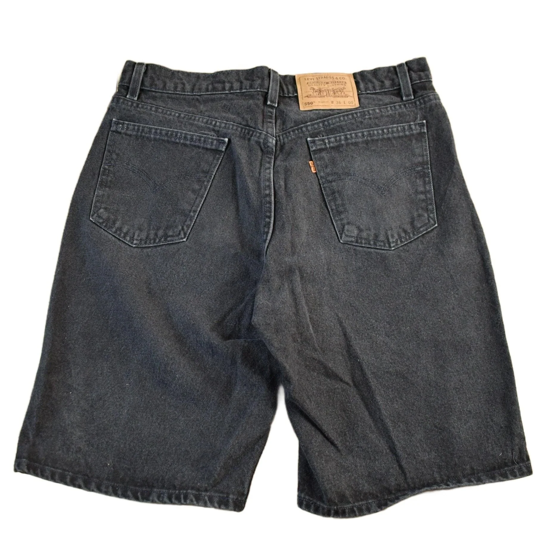 Vintage 1990s Levi's 550 Orange Tab Denim Jean Shorts Men's 34 - Image 2
