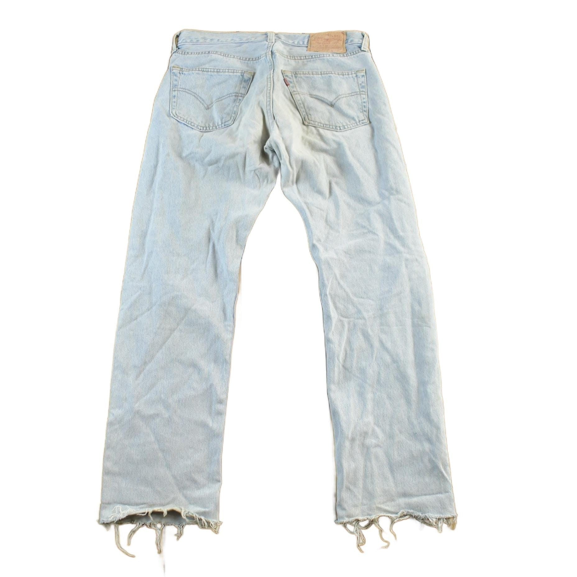 Vintage 1990s Levi's Distressed 501 Denim Jeans Men's 32 x 30 - Image 2
