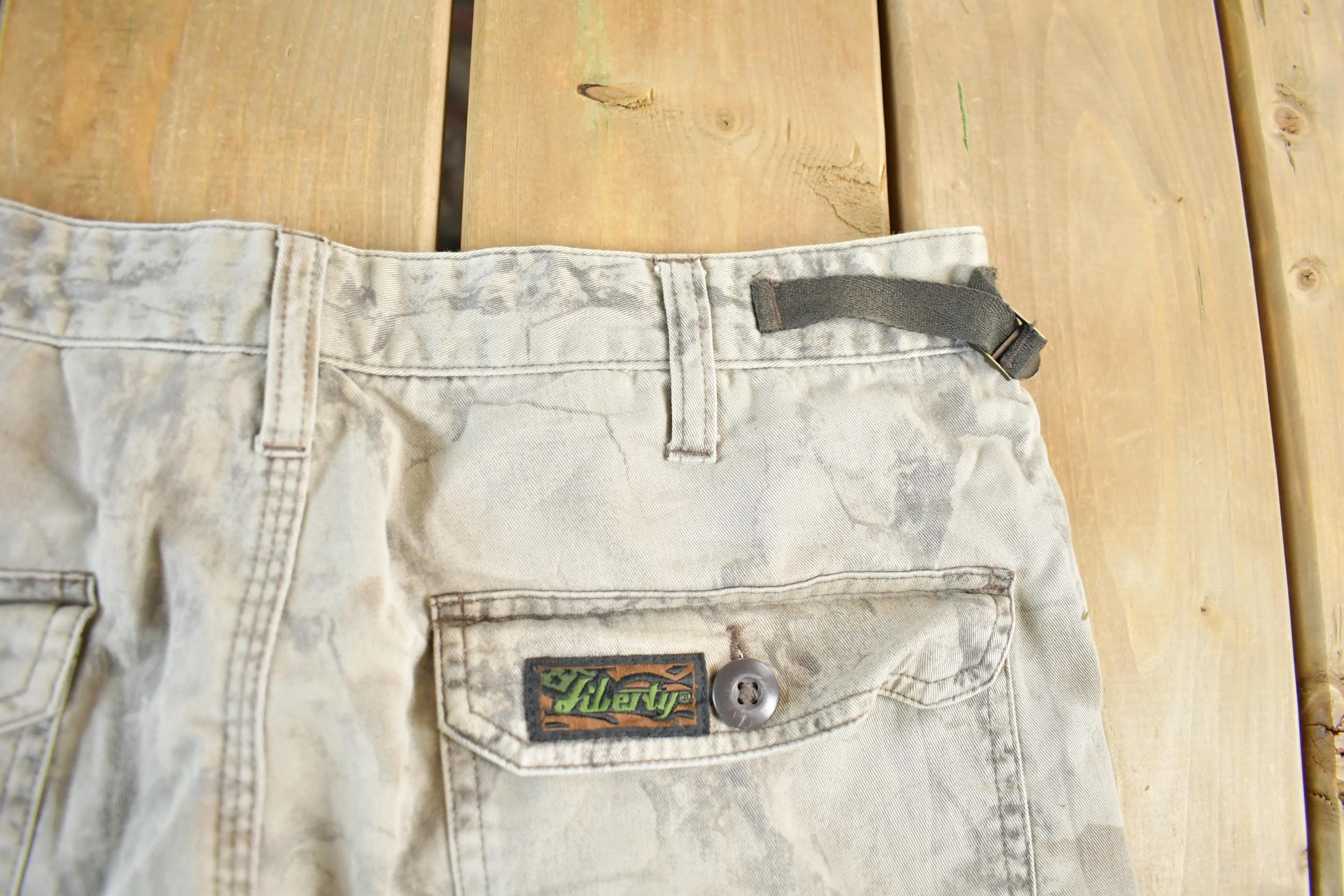 Vintage 1990s Liberty Forest Camo Cargo Hunting Pants Men's Medium 32 x 30 - Image 7
