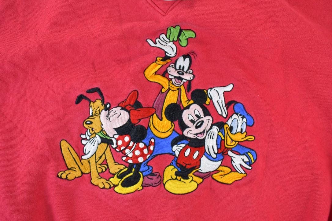 Vintage 1990s Mickey Mouse Crewneck Men's Large - Image 4