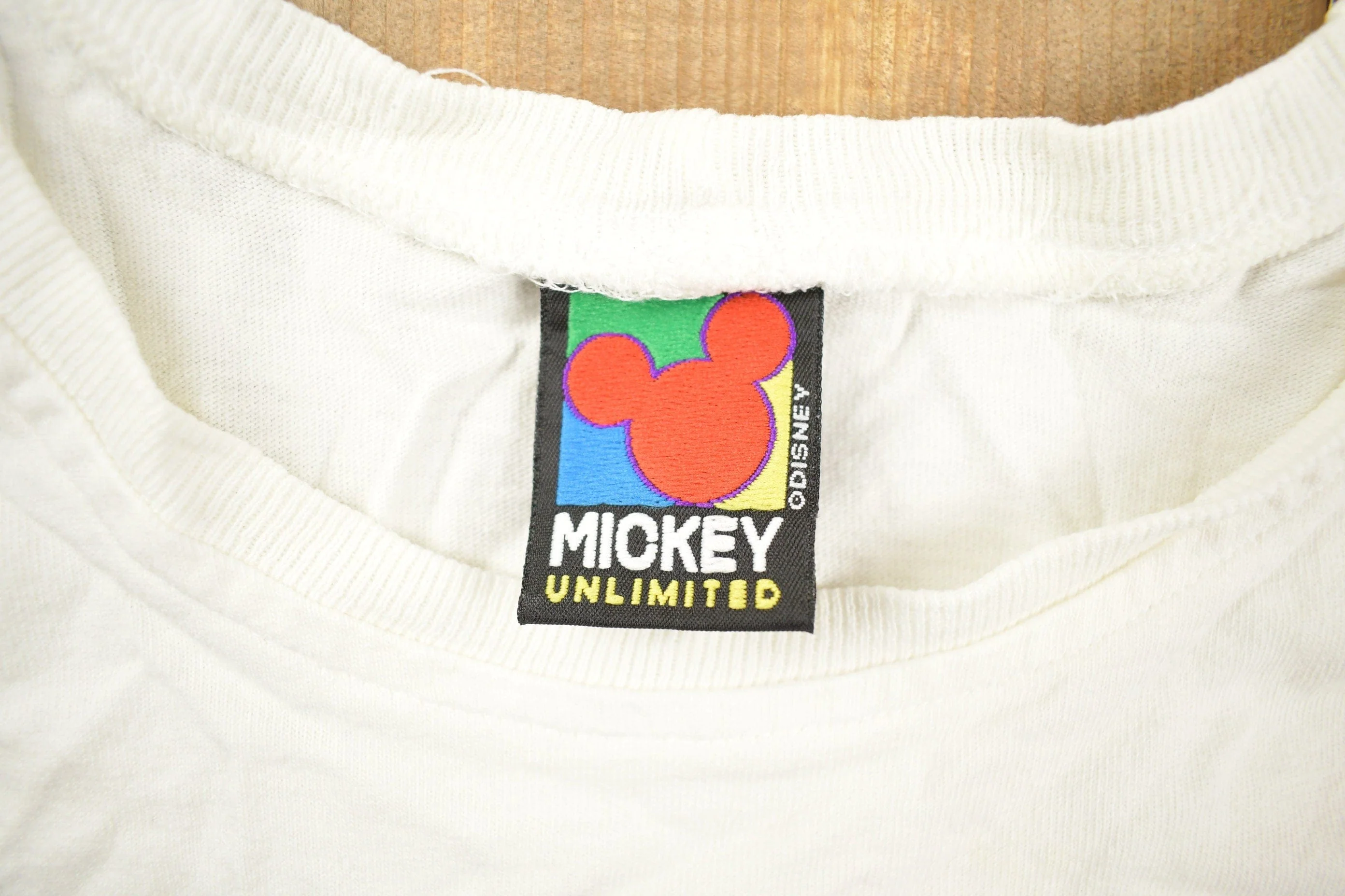 Vintage 1990s Mickey Unlimited Sunflower Theme Tank Top Shirt Men's XS - Image 4