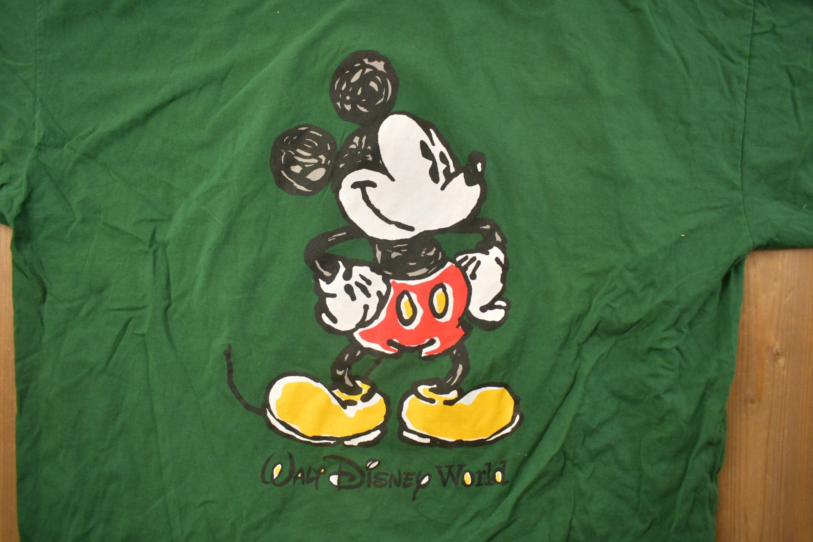 Vintage 1990s Micky Mouse Graphic T Shirt Men's 3XL - Image 3