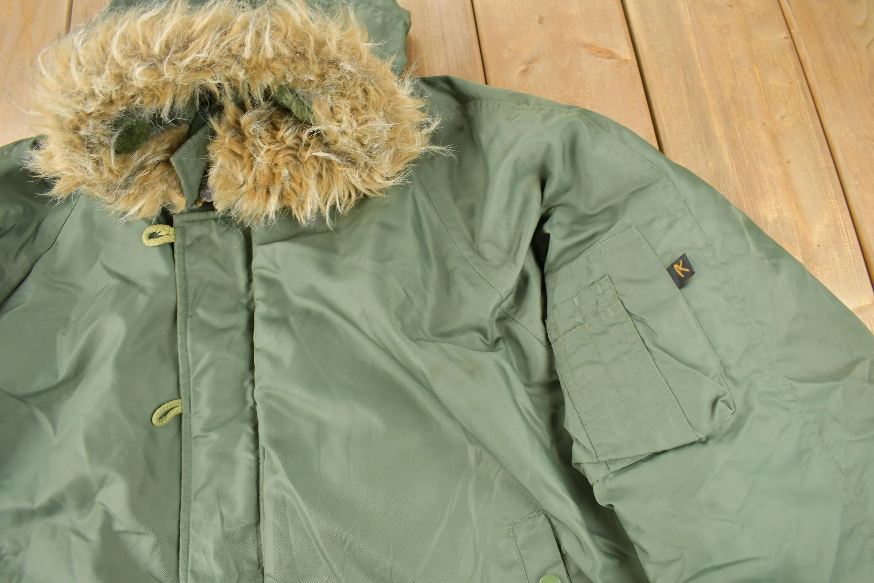 Vintage 1990s Military Parka Jacket Size M Men's Medium - Image 4