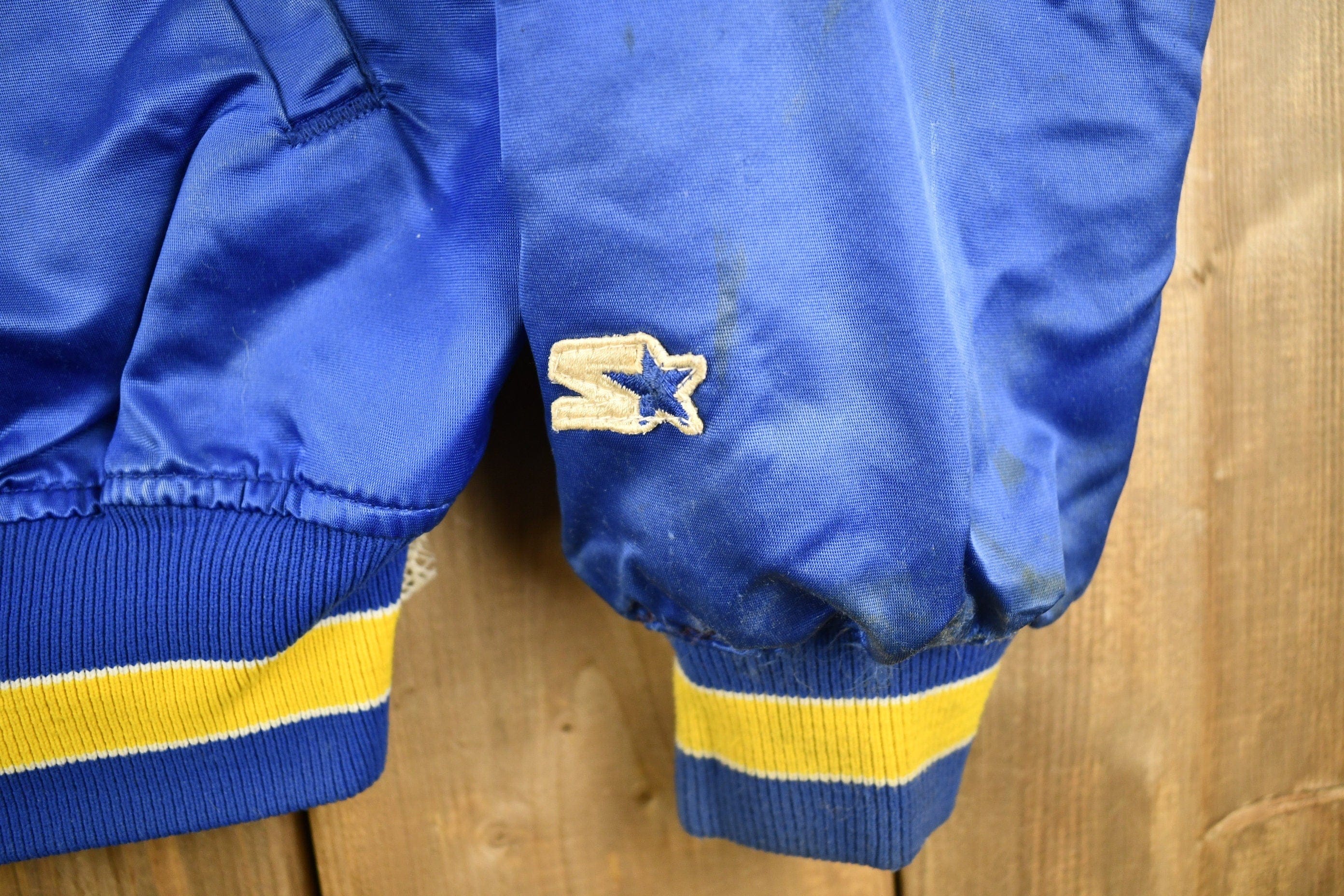 Vintage 1990s Milwaukee Brewers MLB Starter Diamond Collection Satin Bomber Jacket Men's Large - Image 4