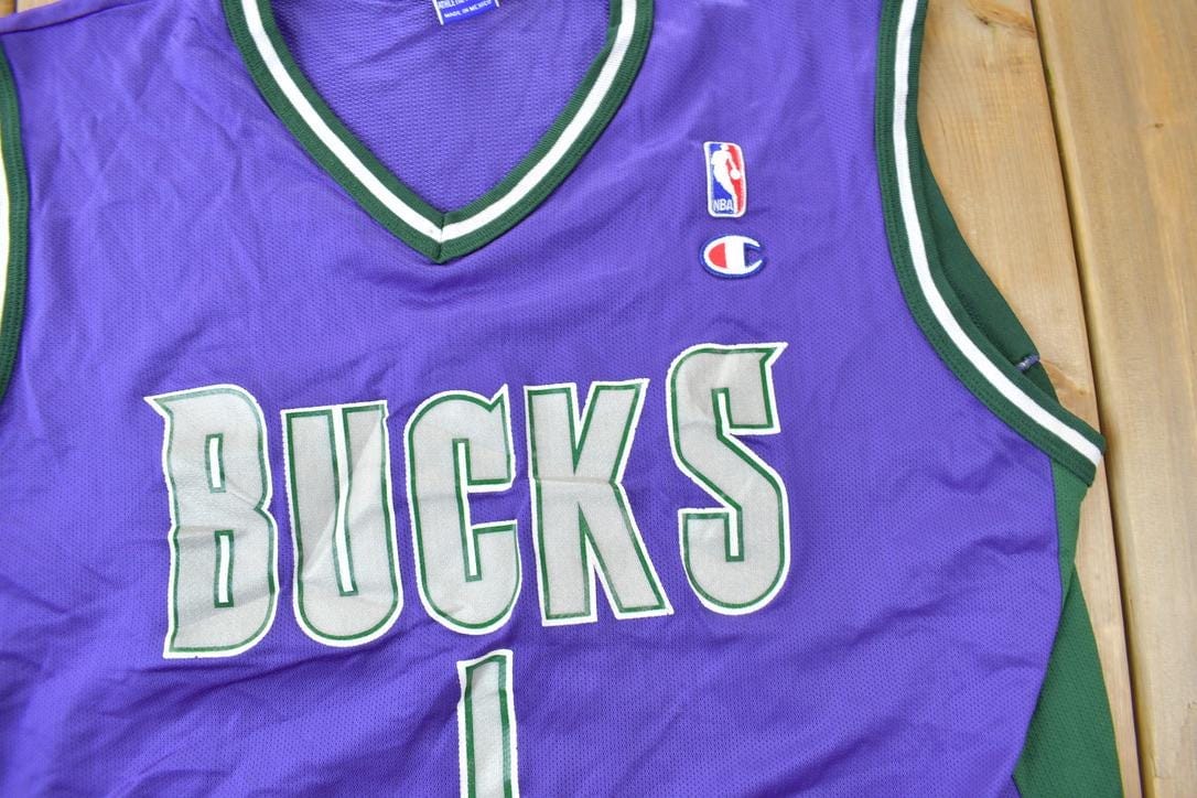 Vintage 1990s Milwaukee Bucks NBA Champion Jersey Men's XL - Image 3
