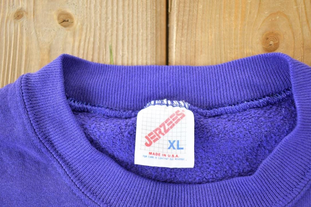 Vintage 1990s Minnesota Big Plaid M Souvenir Crewneck Sweatshirt Made In USA Men's XL - Image 3