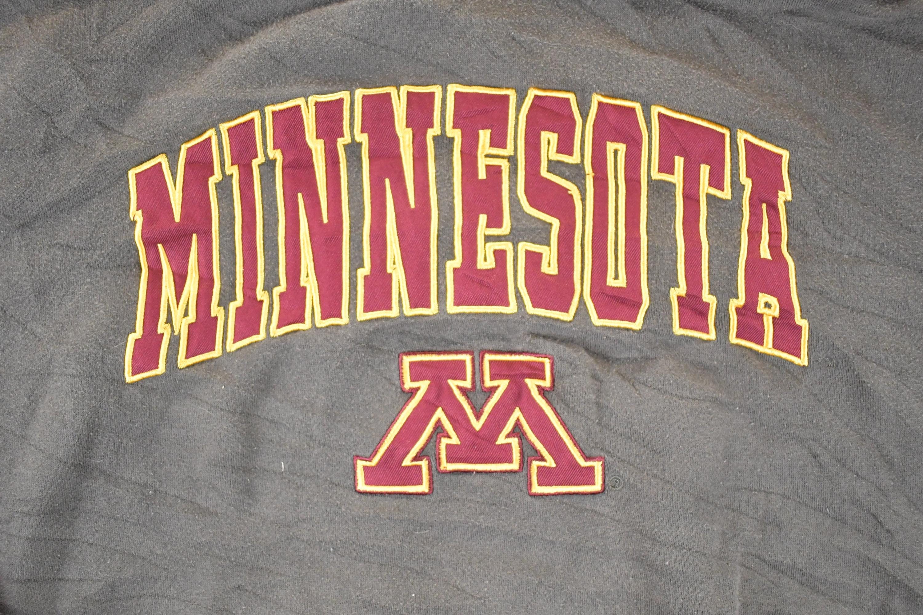 Vintage 1990s Minnesota University Hoodie Sweatshirt Men's L - Image 3