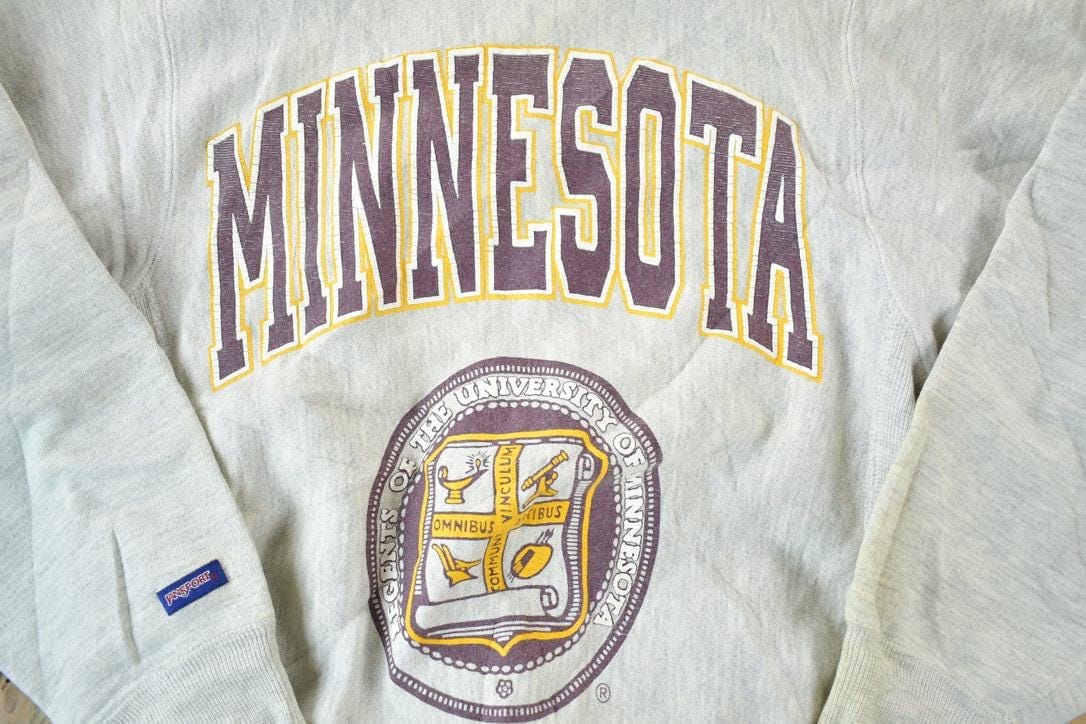 Vintage 1990s Minnesota University Jansport Cross Grain Collegiate Crewneck Made In USA Men's Small - Image 5