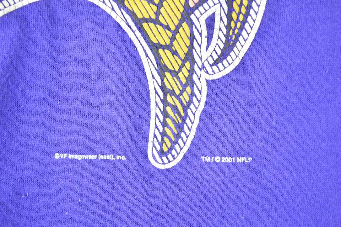 Vintage 1990s Minnesota Vikings NFL Hoodie Sweatshirt Men's XL - Image 4