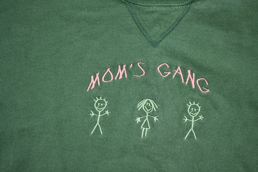 Vintage 1990s Mom's Gang Crewneck Sweater Men's XL - Image 4