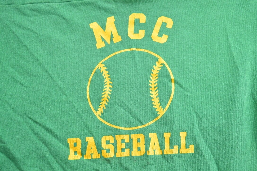 Vintage 1990s Monroe Community College Baseball Collegiate Crewneck Men's Medium - Image 5
