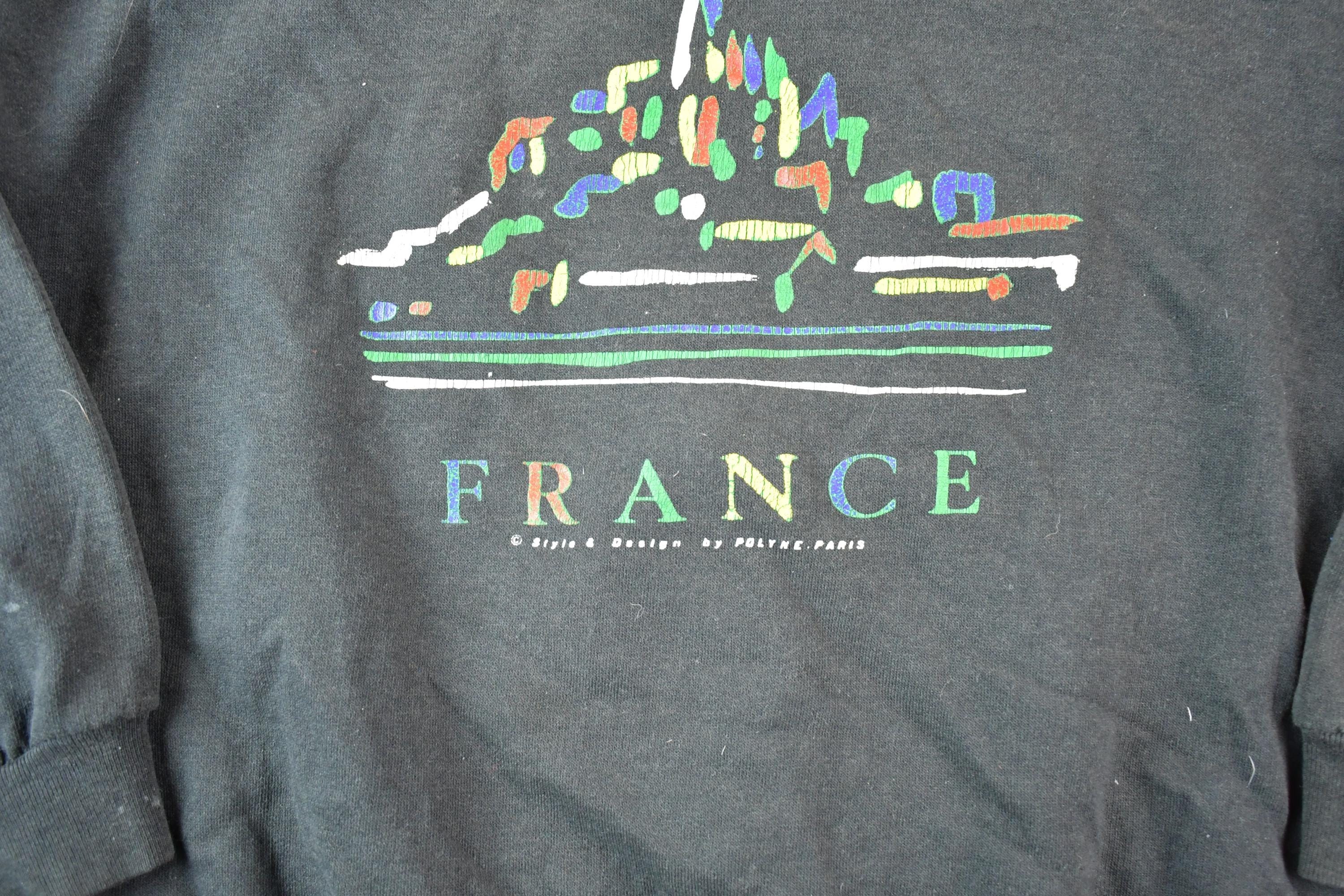 Vintage 1990s Mont Saint Michel France Crewneck Sweatshirt Mens L - Image 4