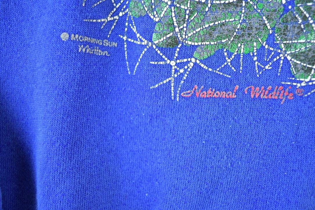 Vintage 1990s Morning Sun Floral Collared Souvenir Crewneck Sweatshirt Women's M - Image 5