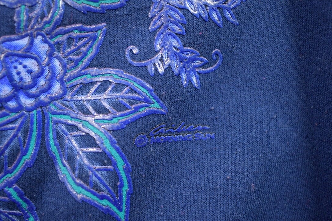 Vintage 1990s Morning Sun Floral Crewneck Sweater Men's Large - Image 4