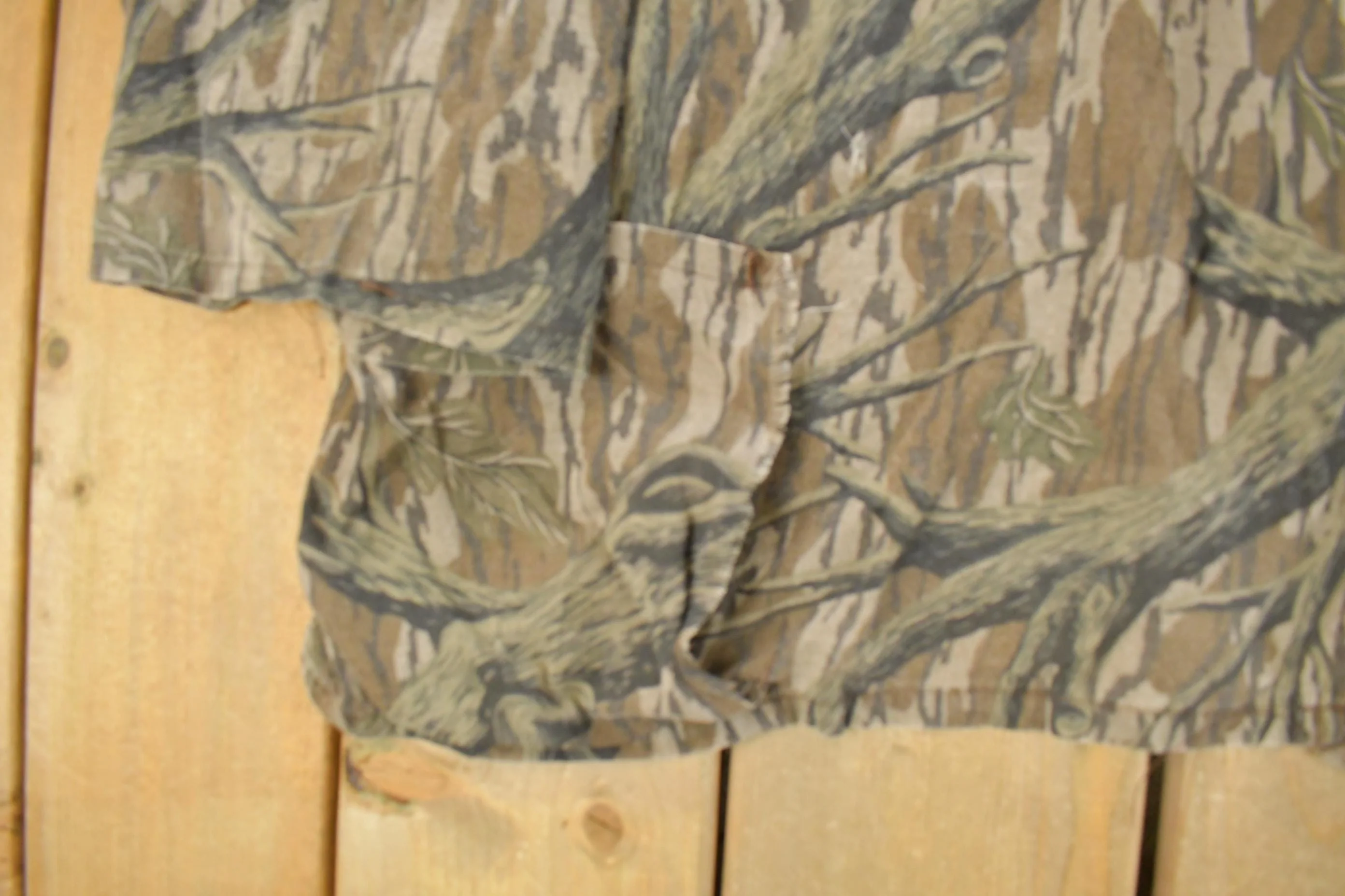 Vintage 1990s Mossy Oak All Over Print Lightweight Tree Camo Jacket Men's 2XL - Image 3