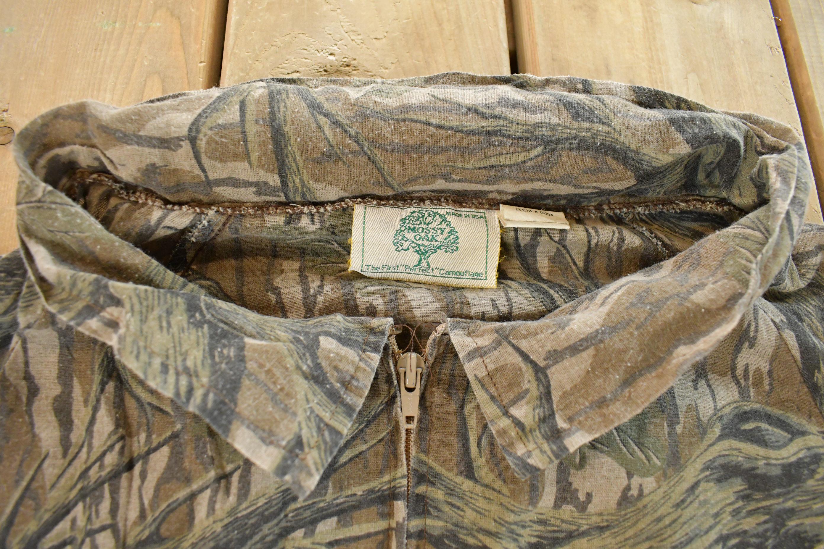 Vintage 1990s Mossy Oak All Over Print Lightweight Tree Camo Jacket Men's 2XL - Image 4
